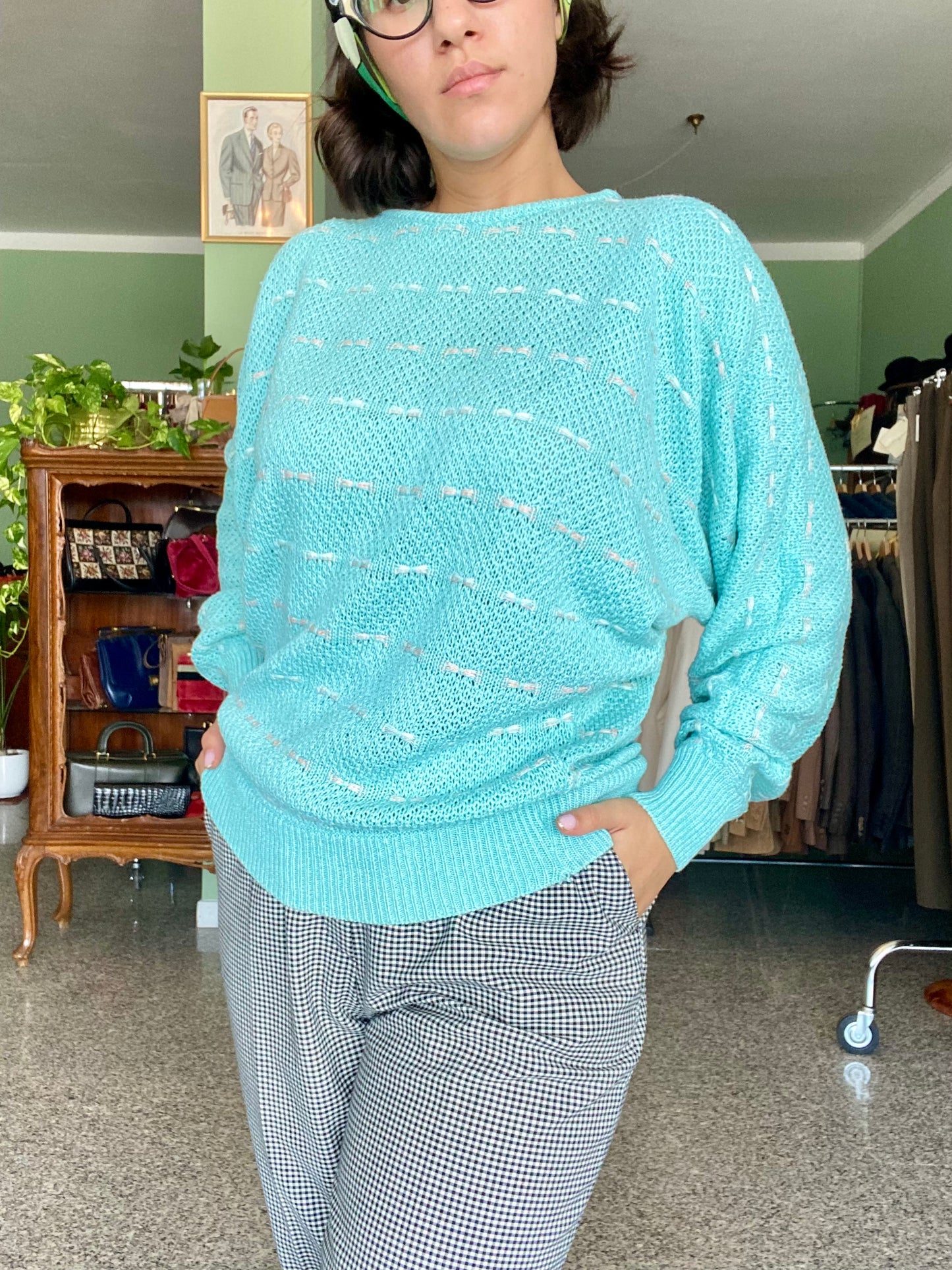 Blusa acquamarina  - TG. 44/46/48