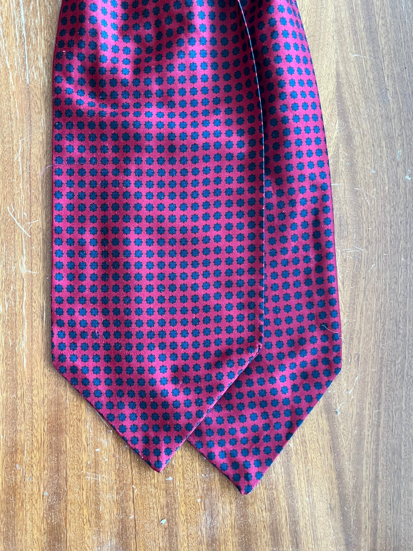 Ascot misto seta micro-fantasia