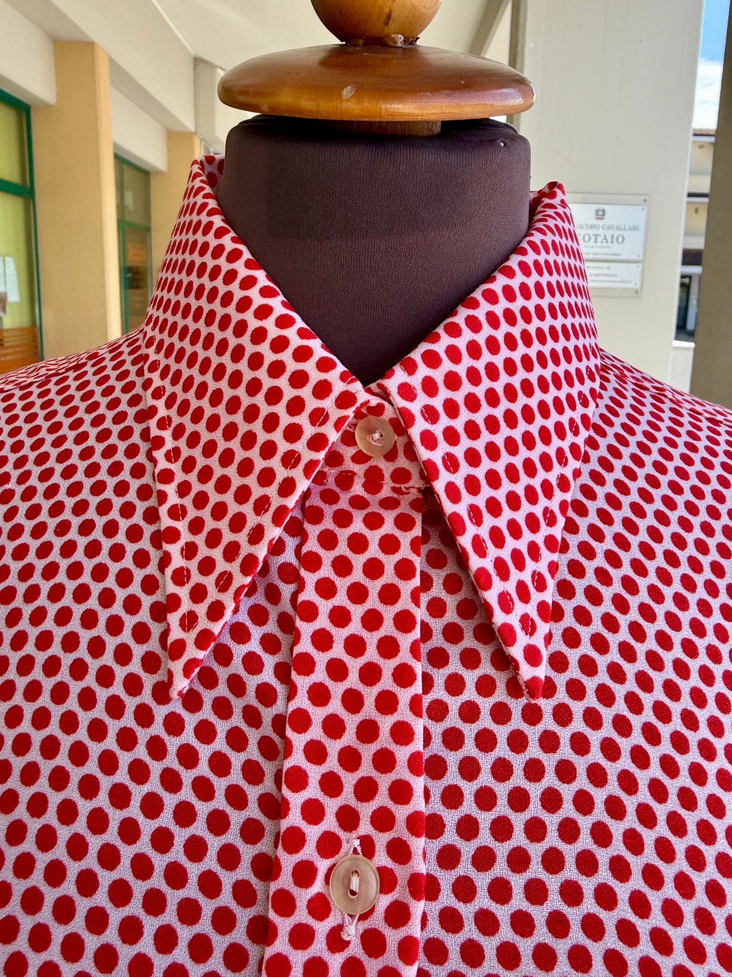 Camicia anni ‘70 a pois - TG. 44