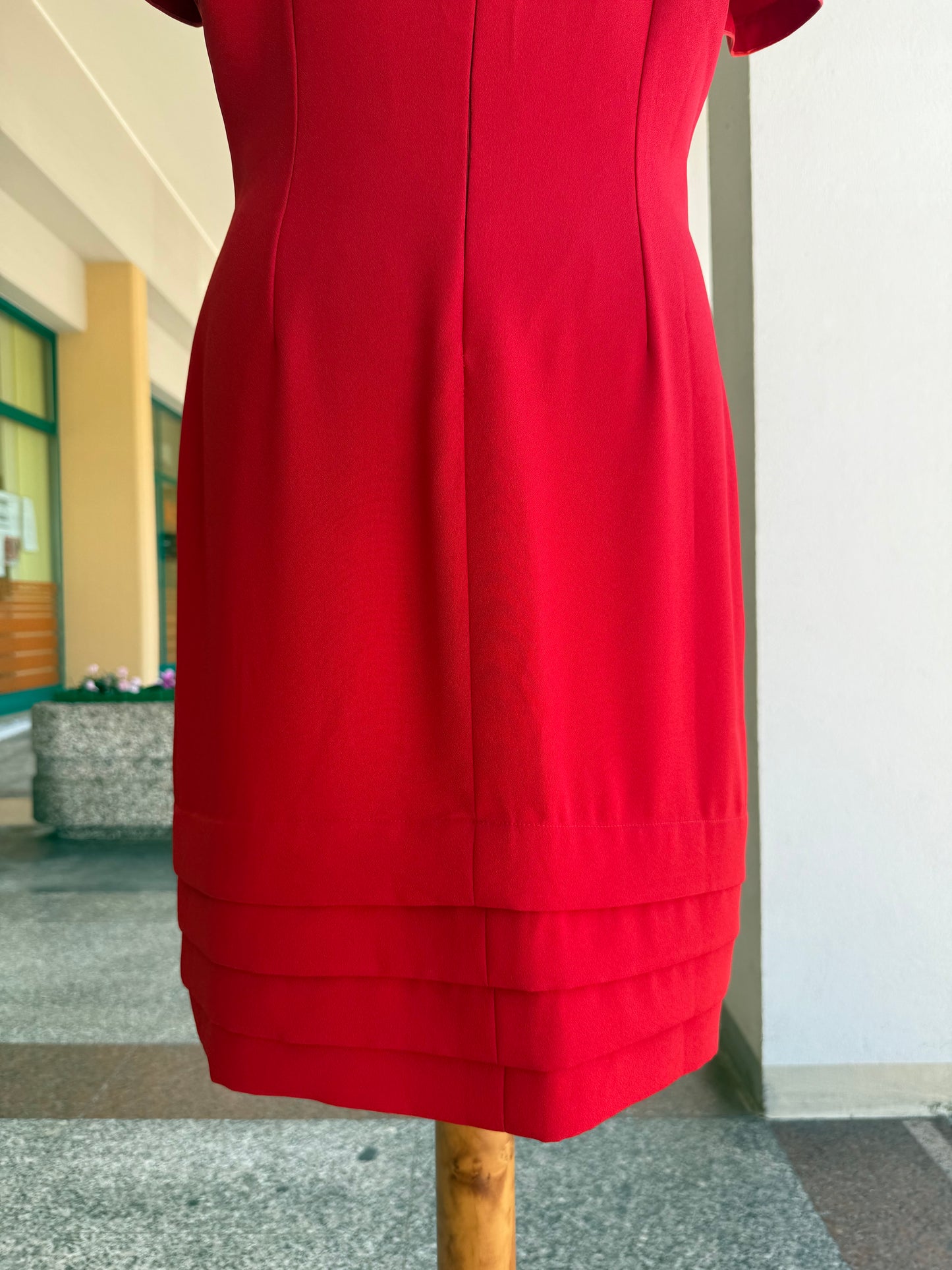 Abito anni ‘80 rosso bon ton - TG. 46