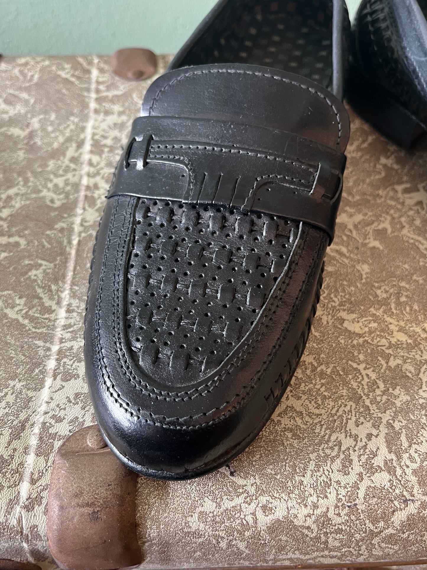 Scarpe mocassino pelle nera NOS tg. 42