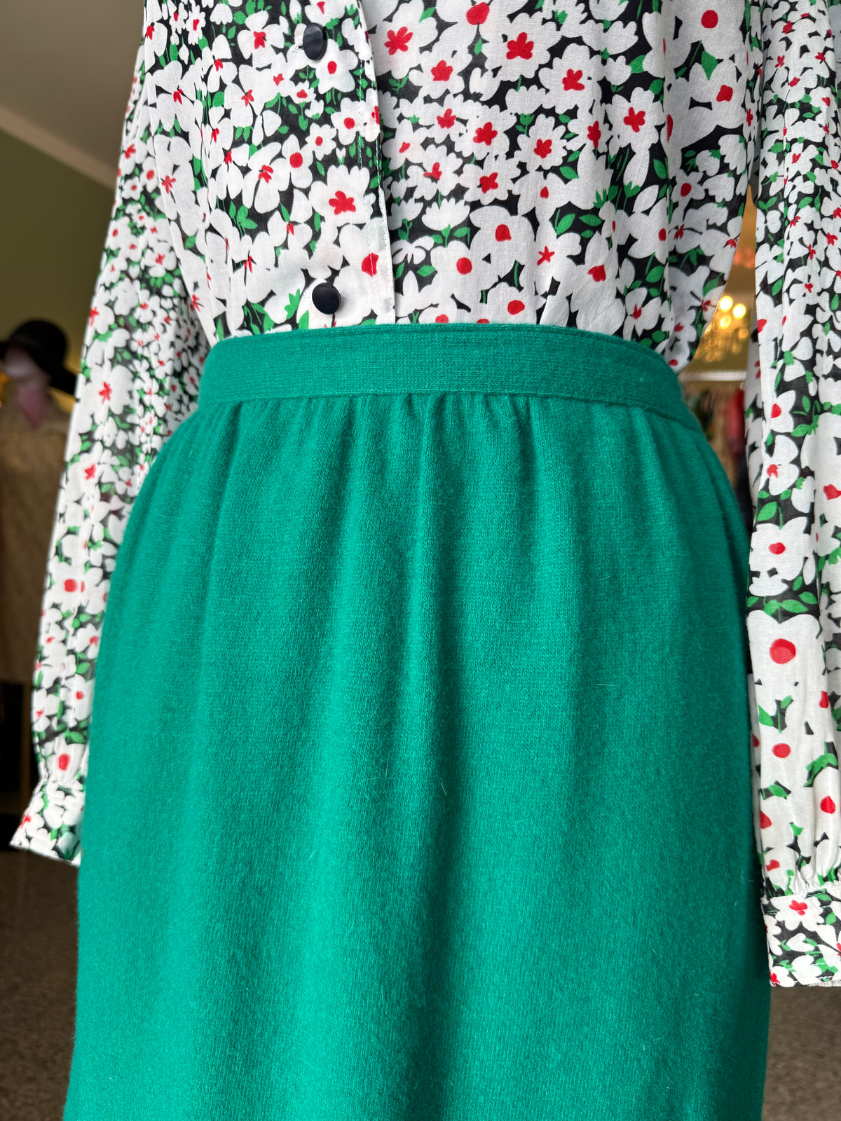 Gonna sartoriale verde persiano - TG. 40