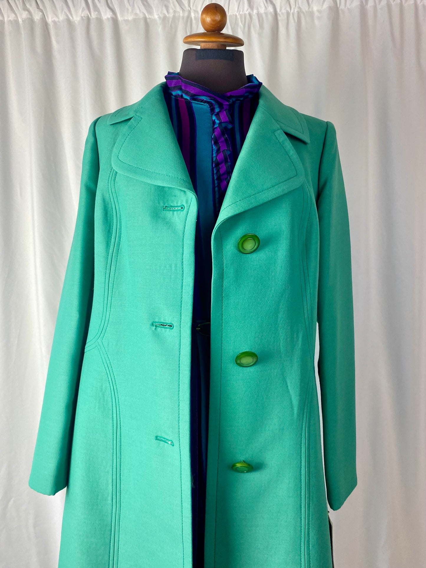 Cappotto anni ‘70 acquamarina - TG. 40