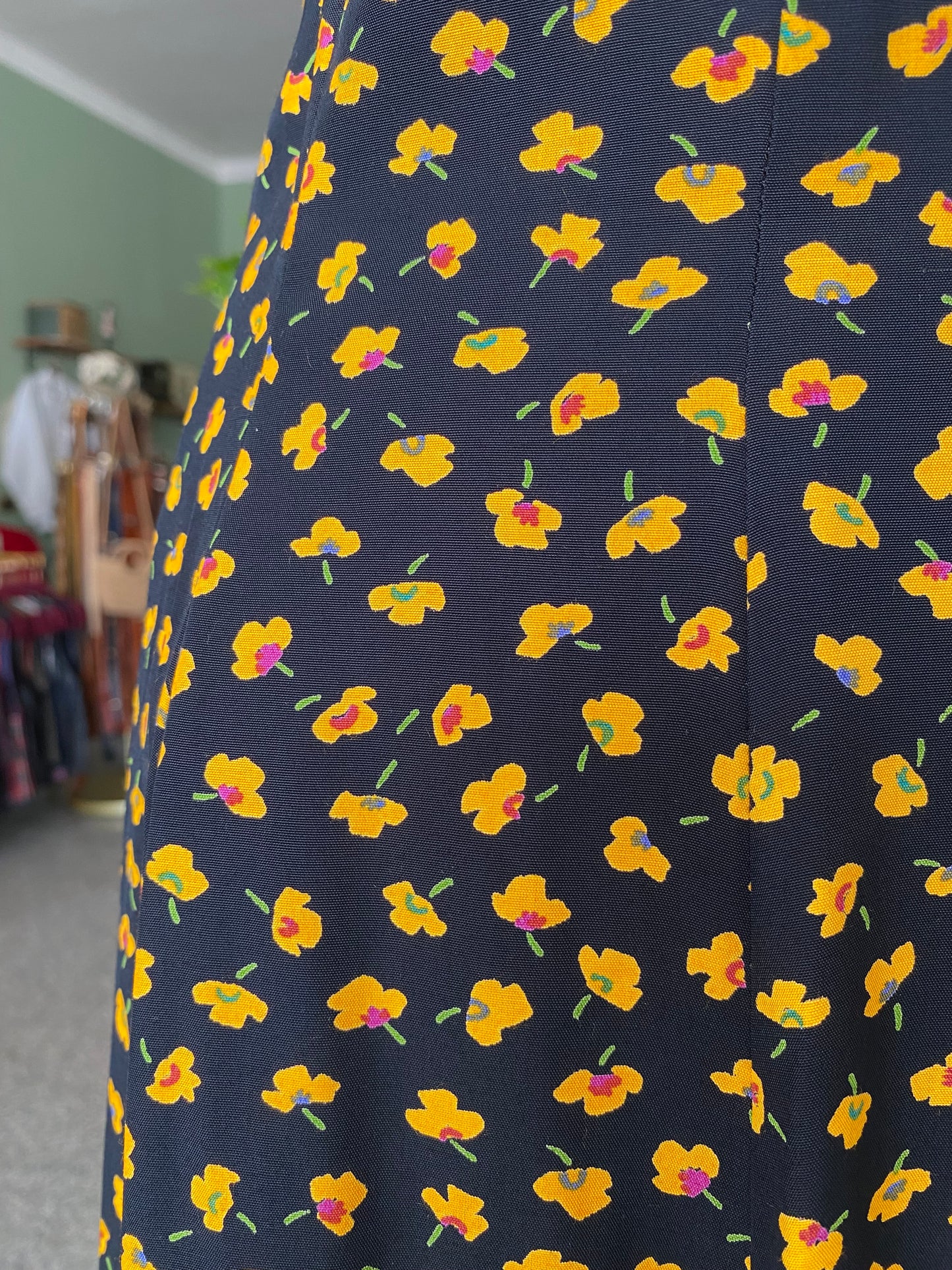 Abito estivo con micro fantasia floreale gialla - TG. 44