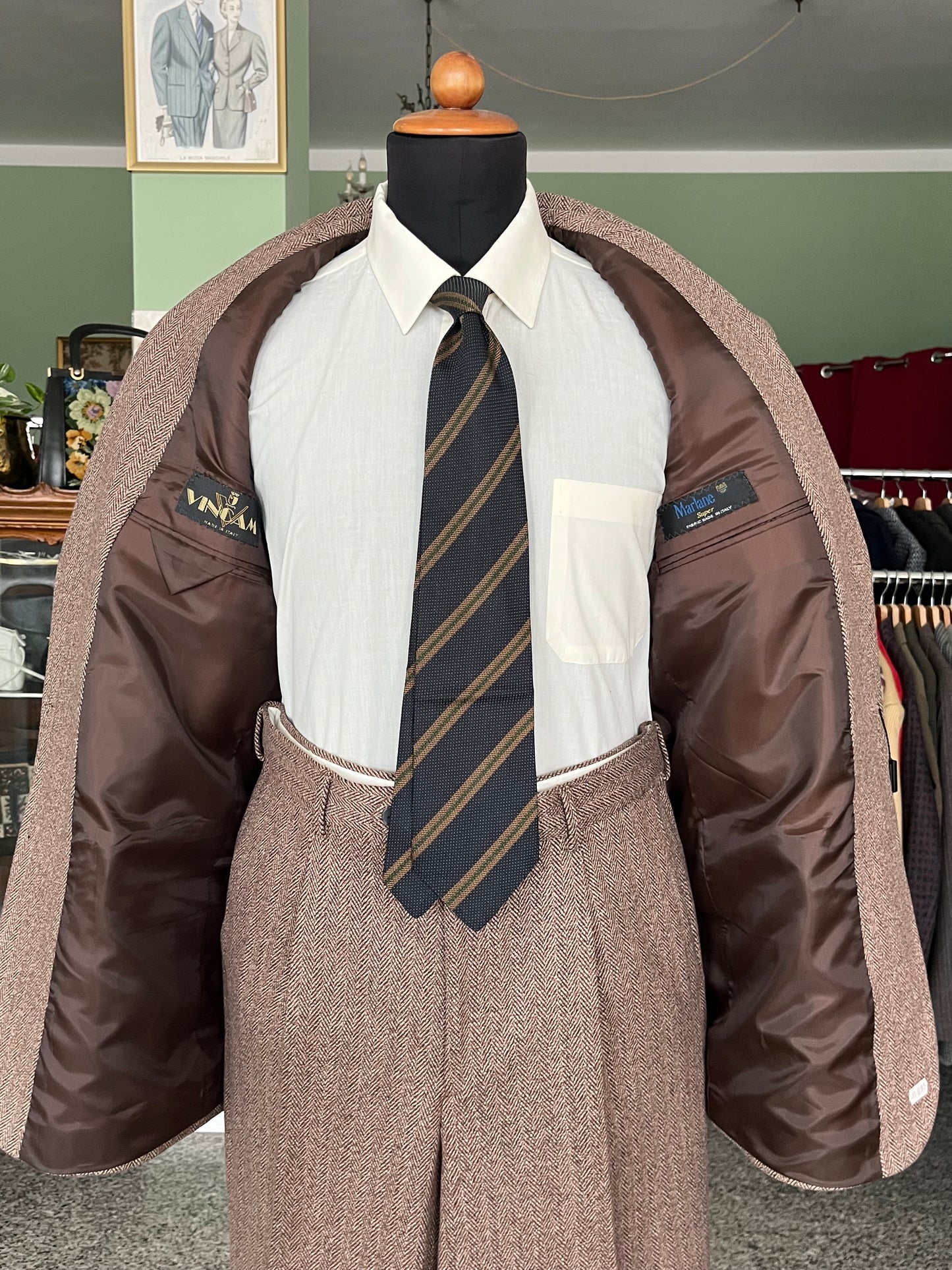 Completo anni '90 tweed NOS tg. 54 drop 4