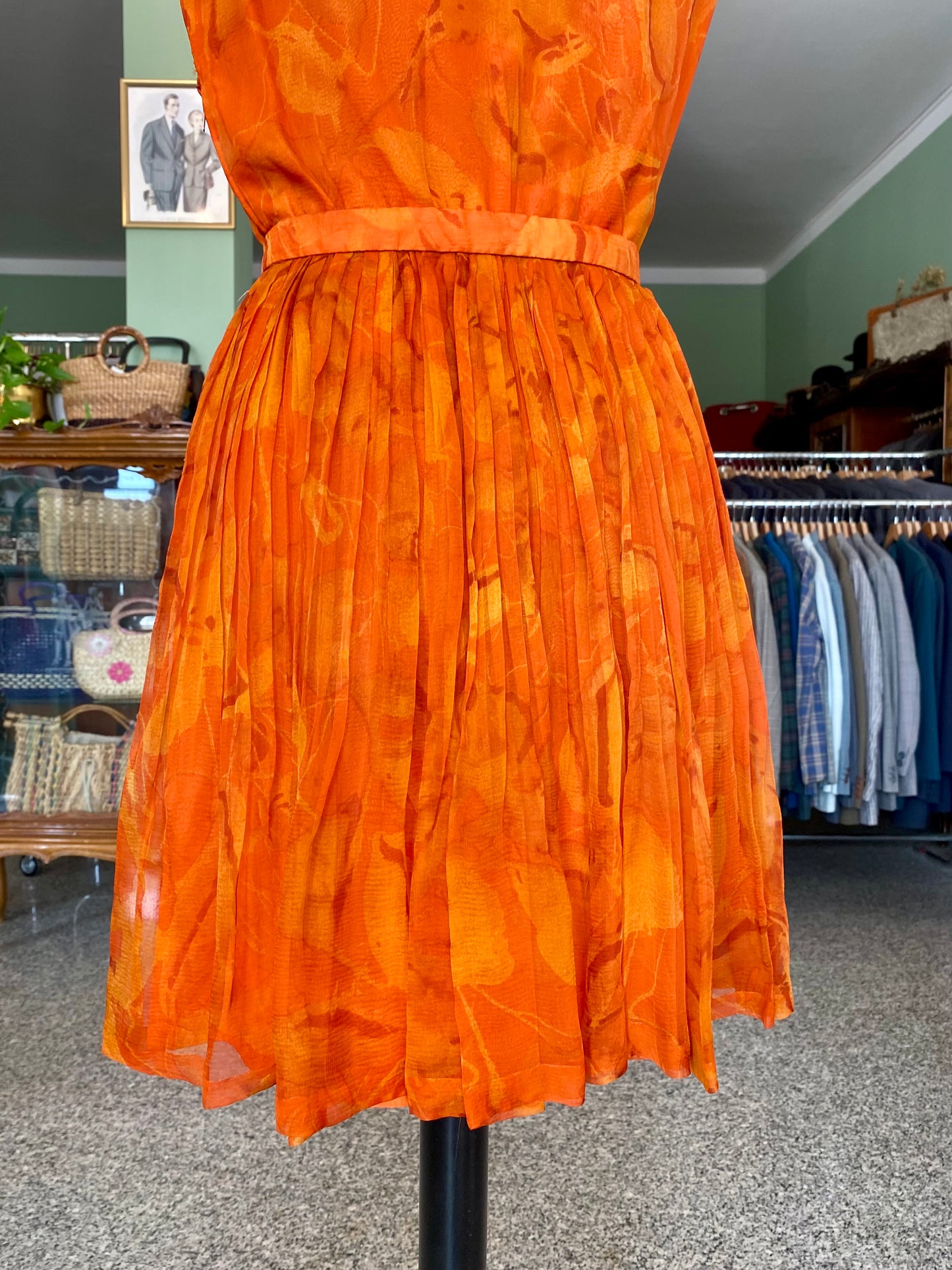 Abito sartoriale anni ‘60 in organza di seta - TG. 38/40