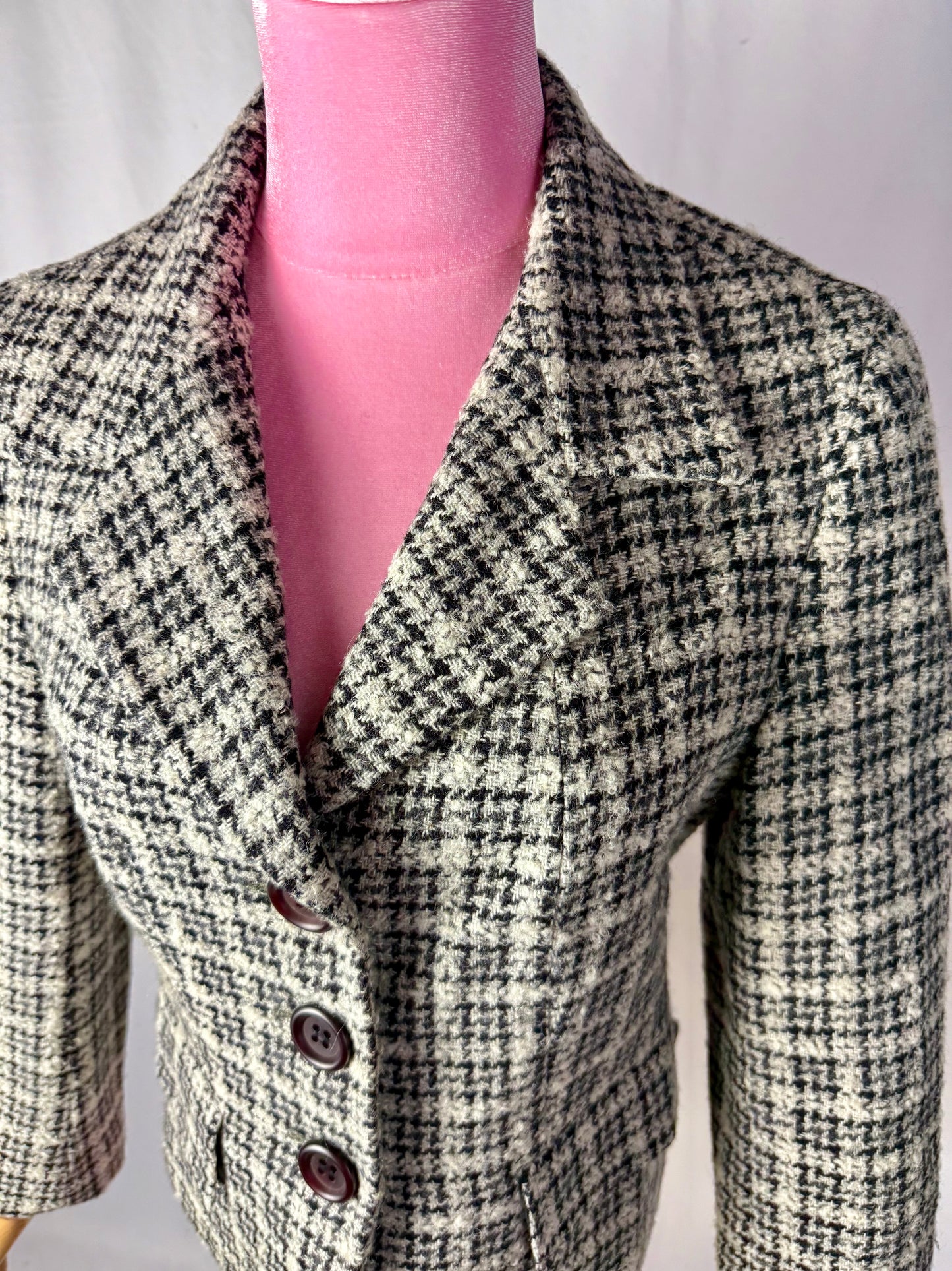 Giacca pied de poule bianco e nero - TG. 38