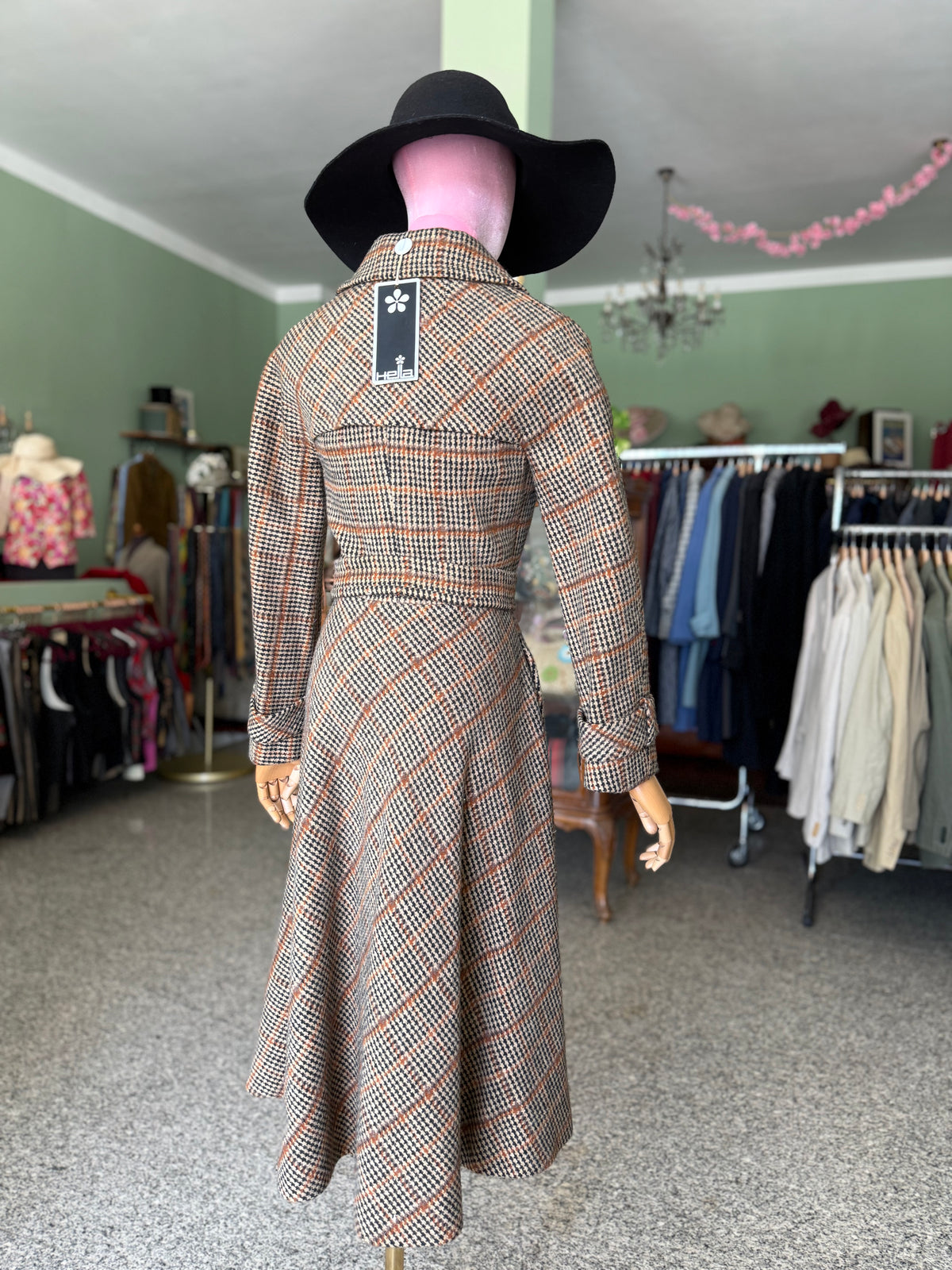 Princess coat anni ‘70 pied de poule - TG. 38
