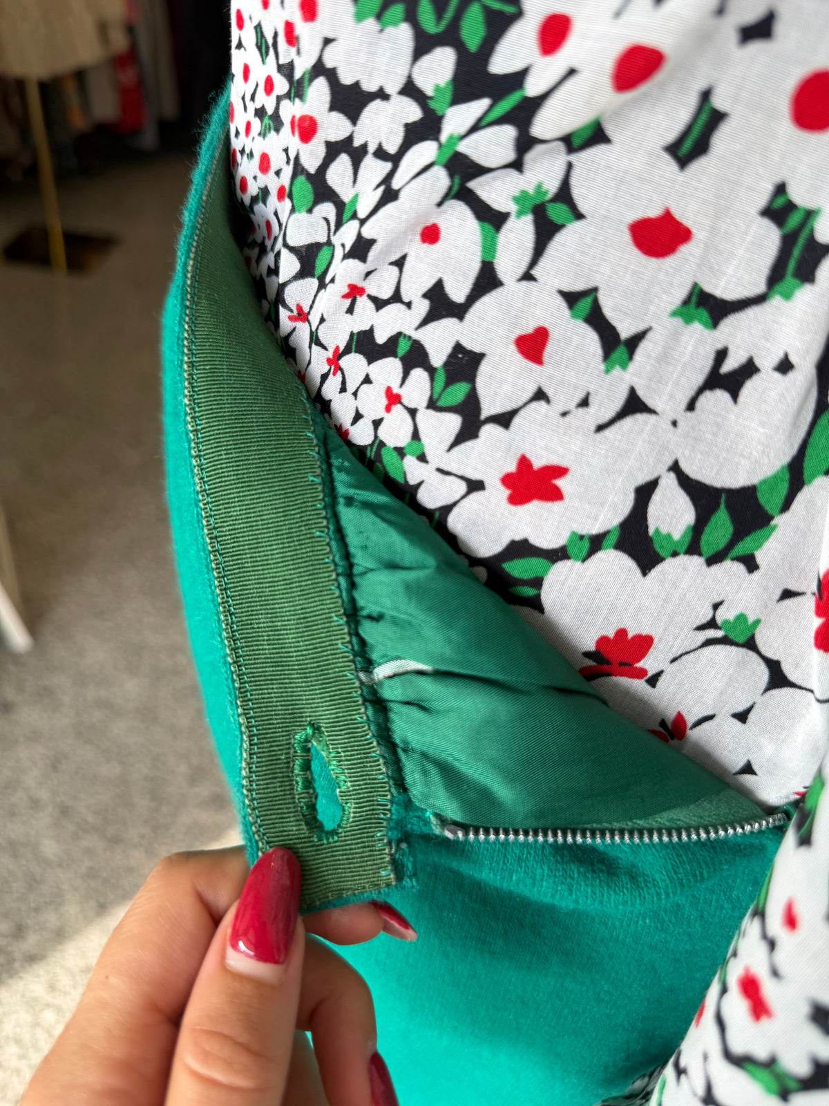 Gonna sartoriale verde persiano - TG. 40