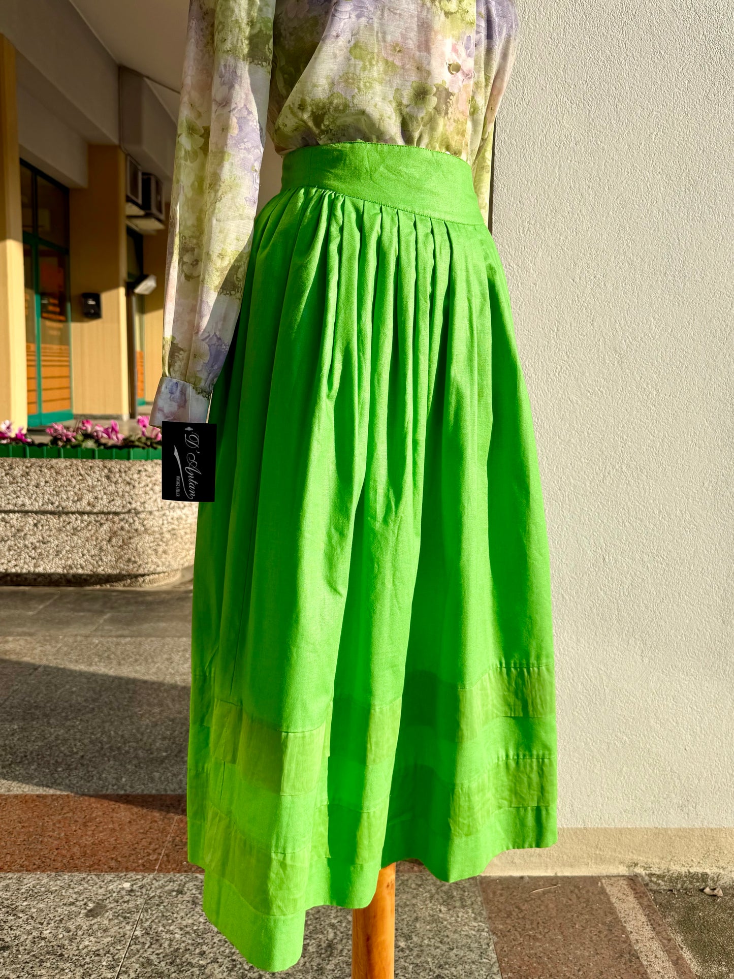 Gonna a ruota verde prato - TG. 36/38