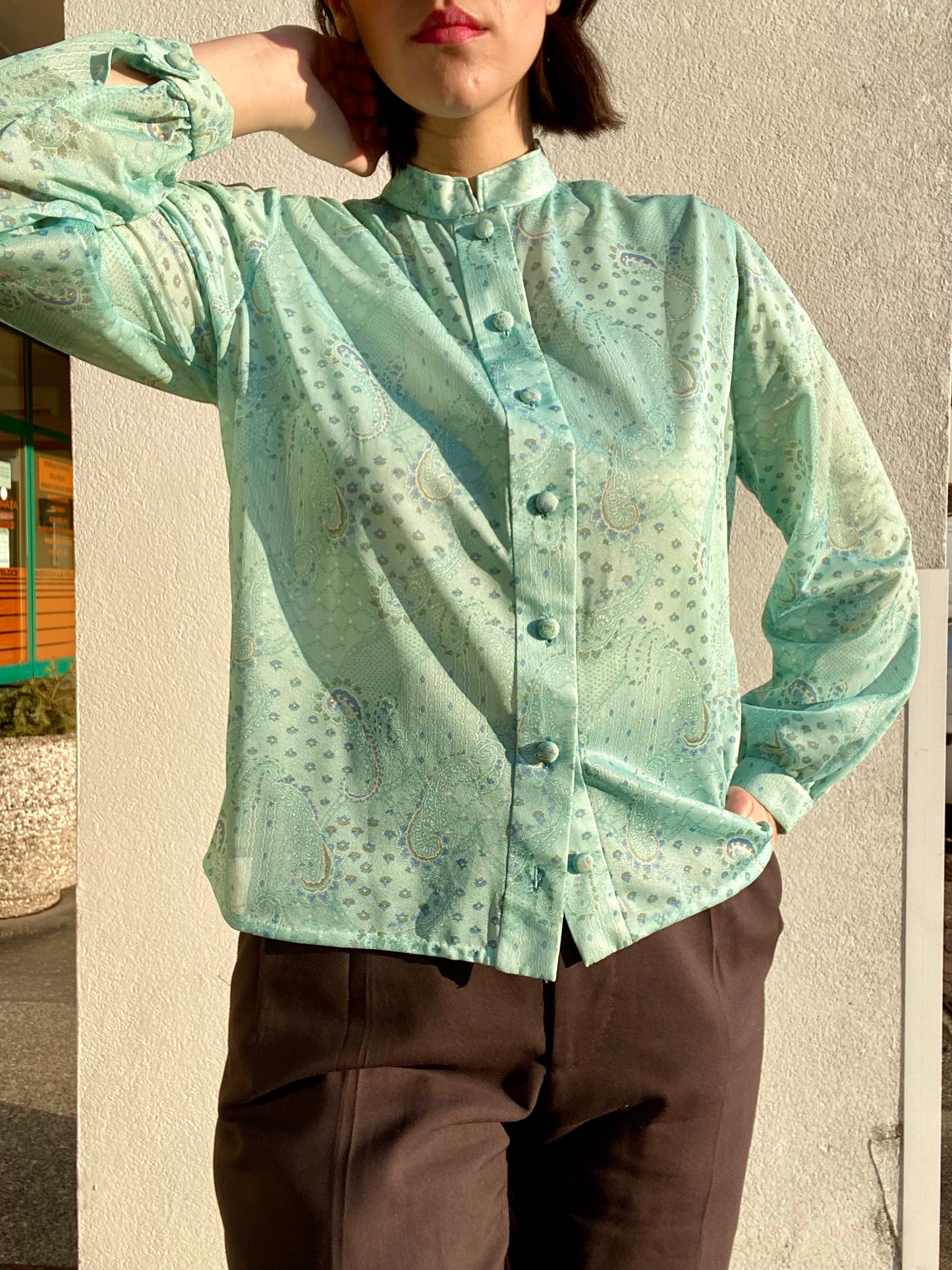 Camicia verde acqua