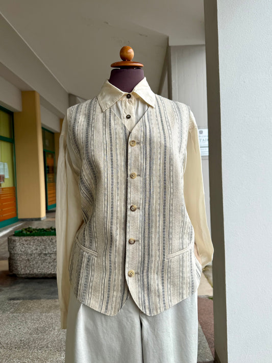 Gilet in cotone e lino - TG. 48 circa