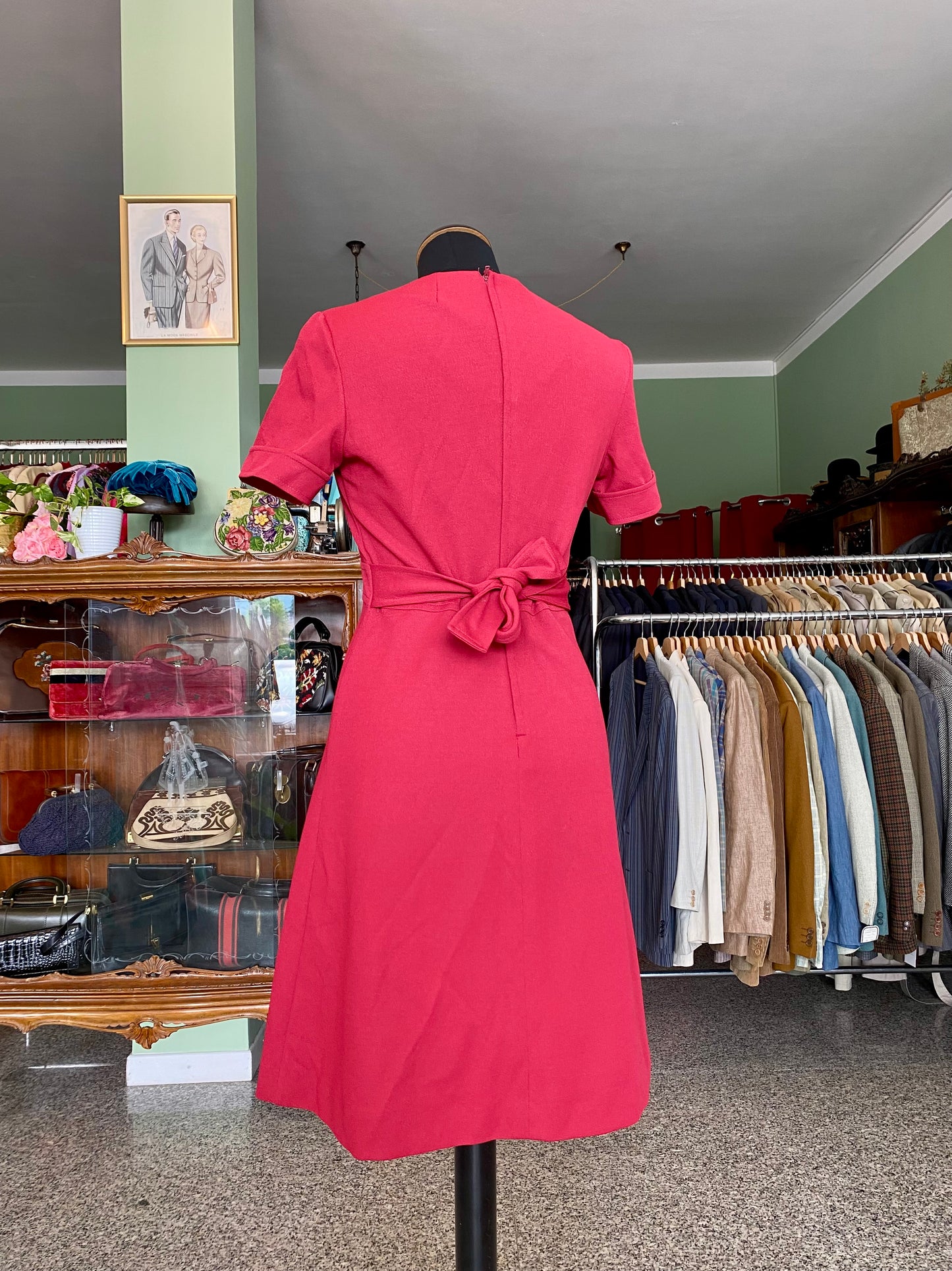 Mini dress anni ‘70 color ciliegia - TG. 38