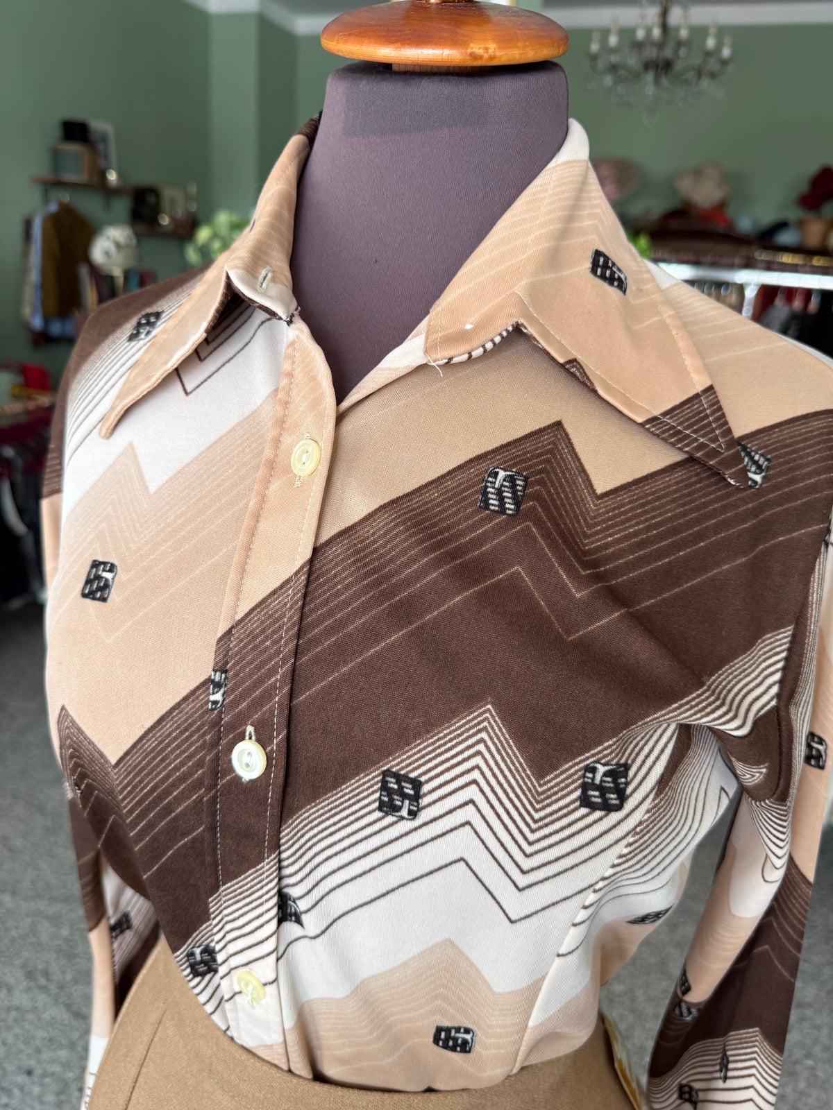 Camicia anni ‘70 stampa grafica - TG. 42
