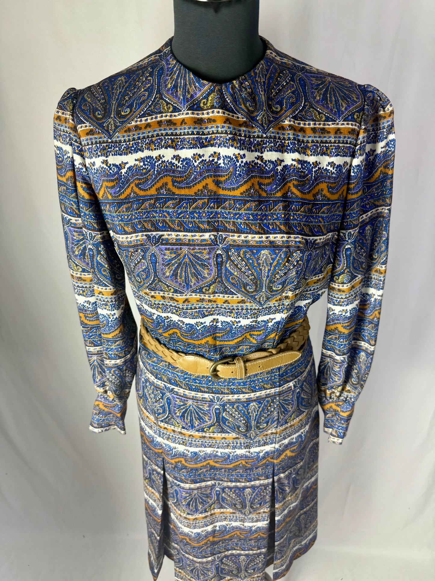Abito sartoriale anni ‘70 con stampa paisley - TG. 40/42