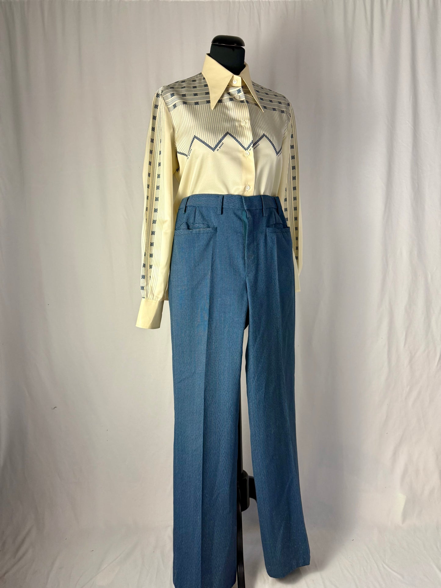 Completo anni ’70 con pantalone e giacca cropped - TG. 40