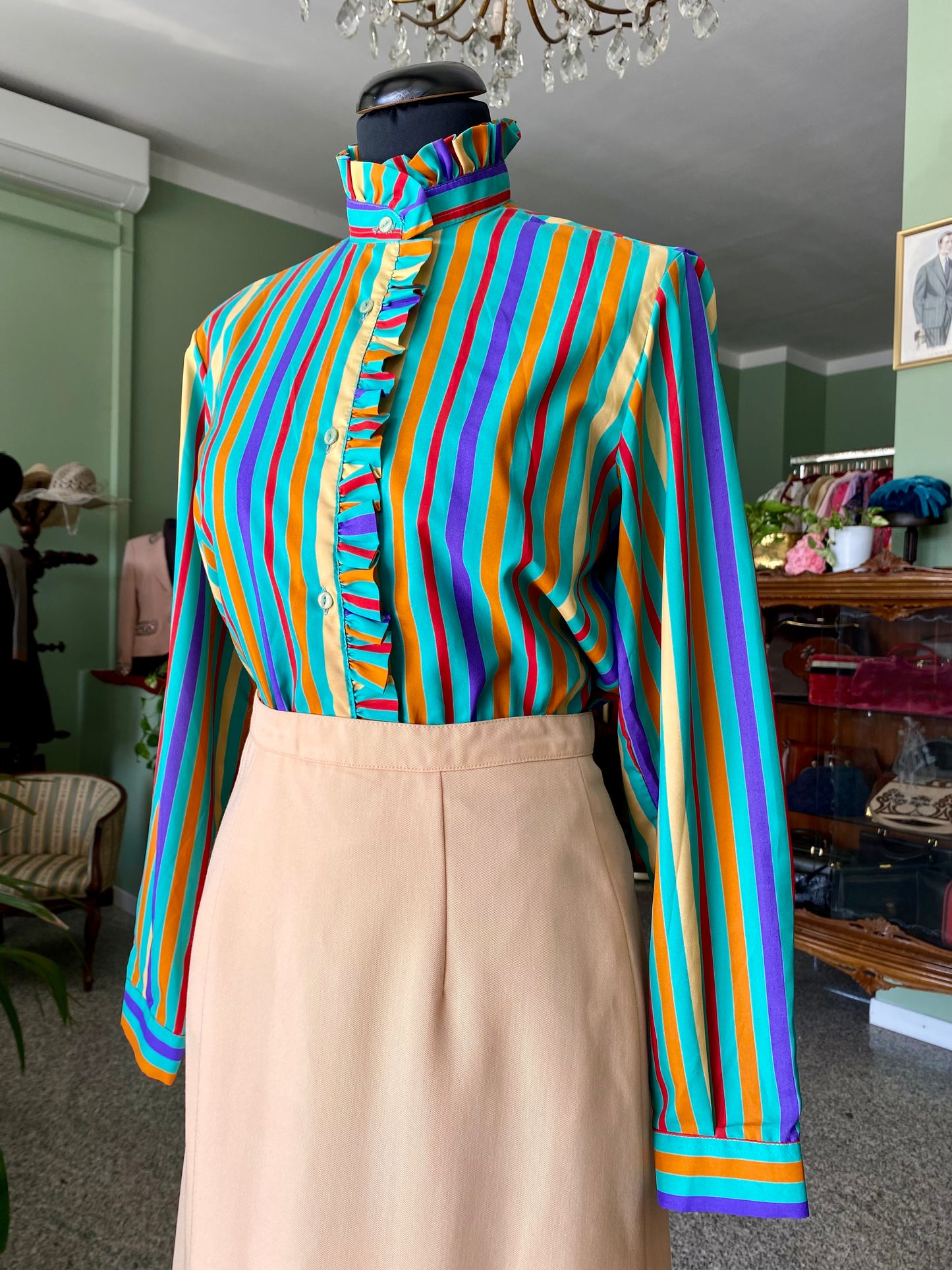 Camicia a righe colorate - TG. 40