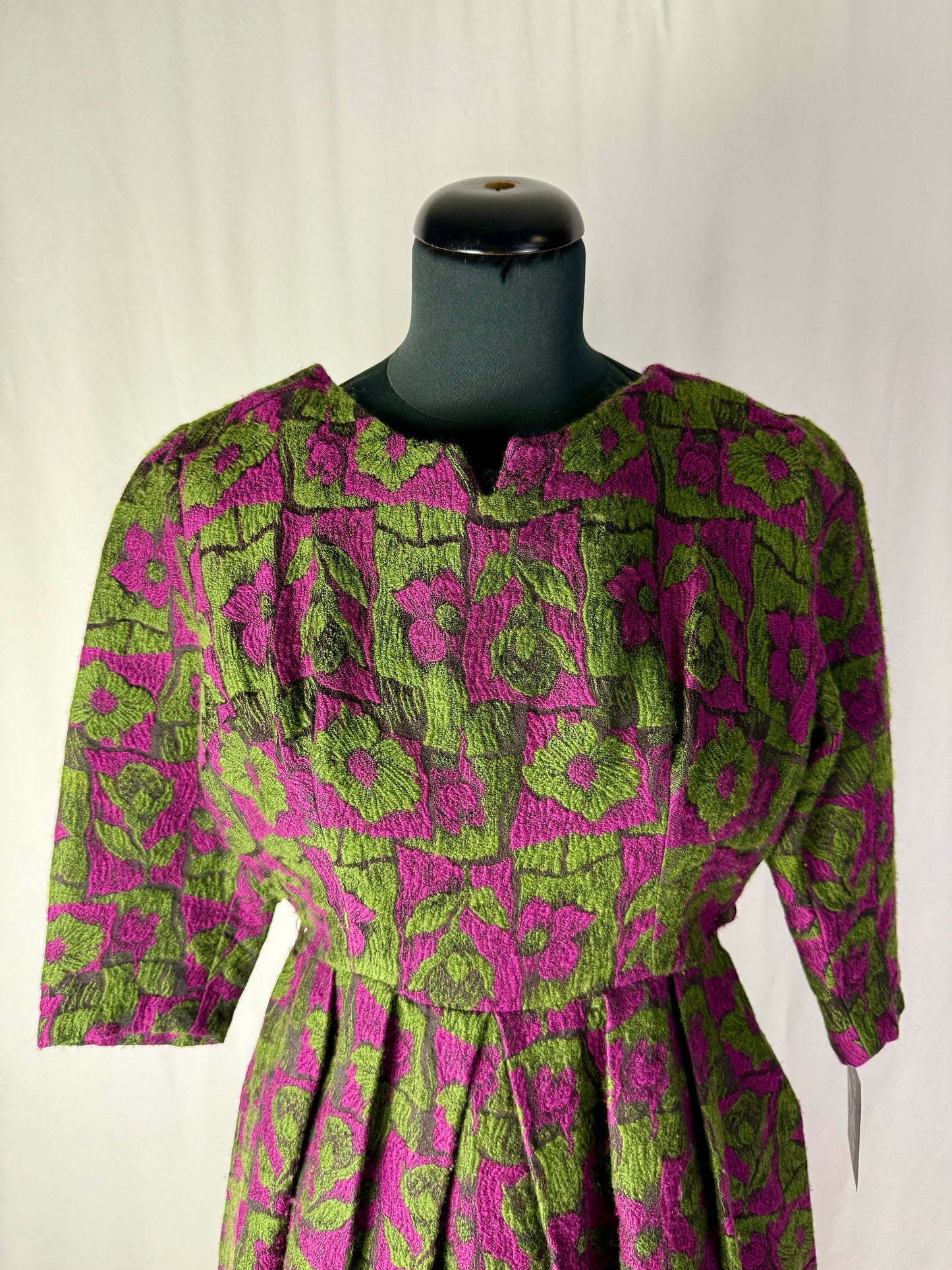 Abito fine anni ‘50 verde e viola - TG. 40