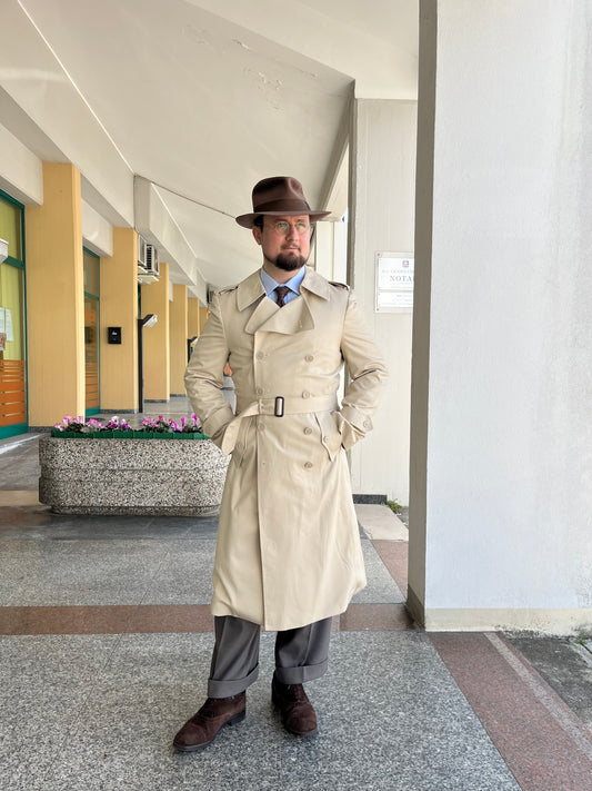 Trench anni ‘70 doppiopetto tg. 46-48