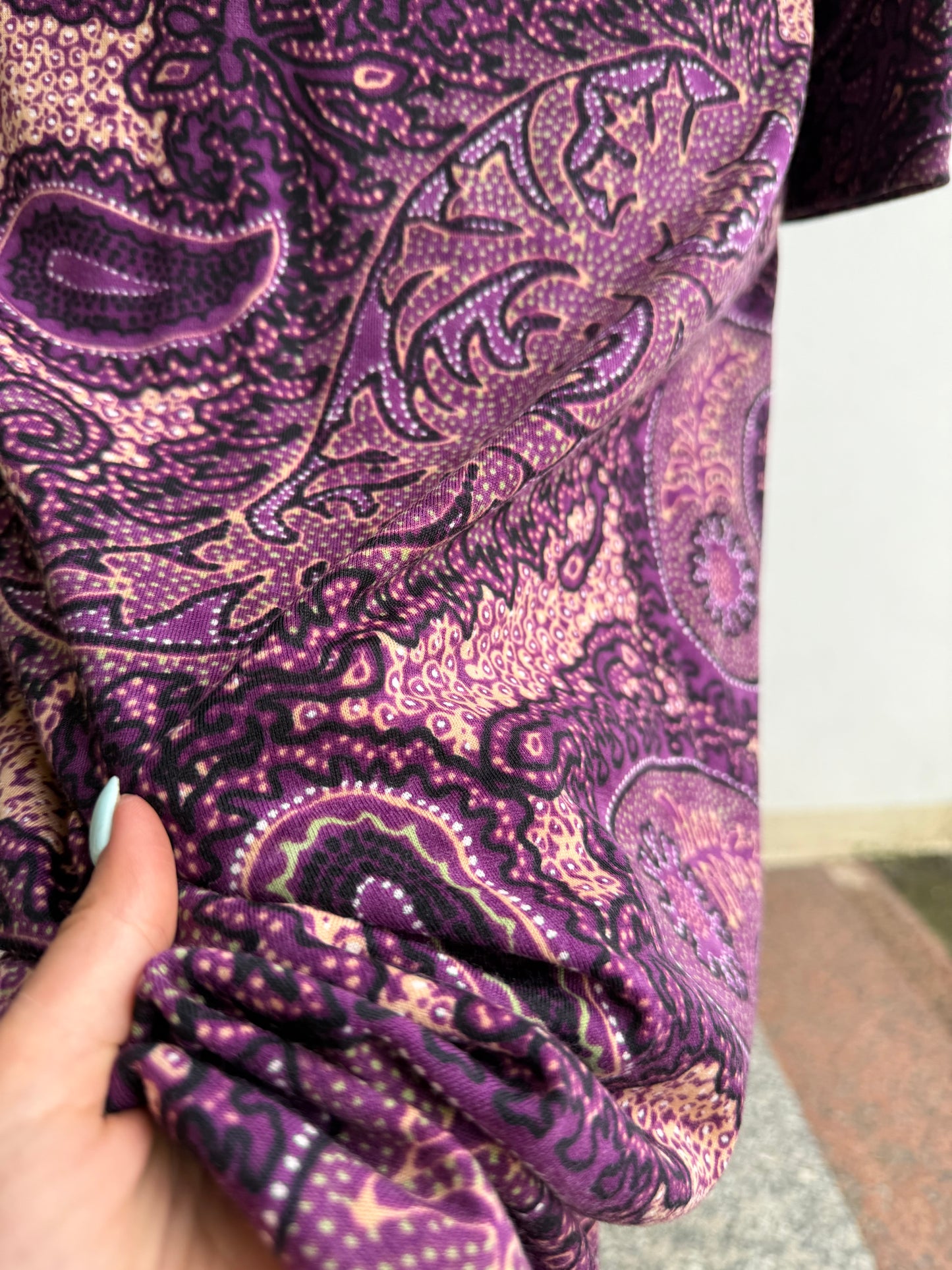 Abito chemisier paisley viola NOS - TG. 38