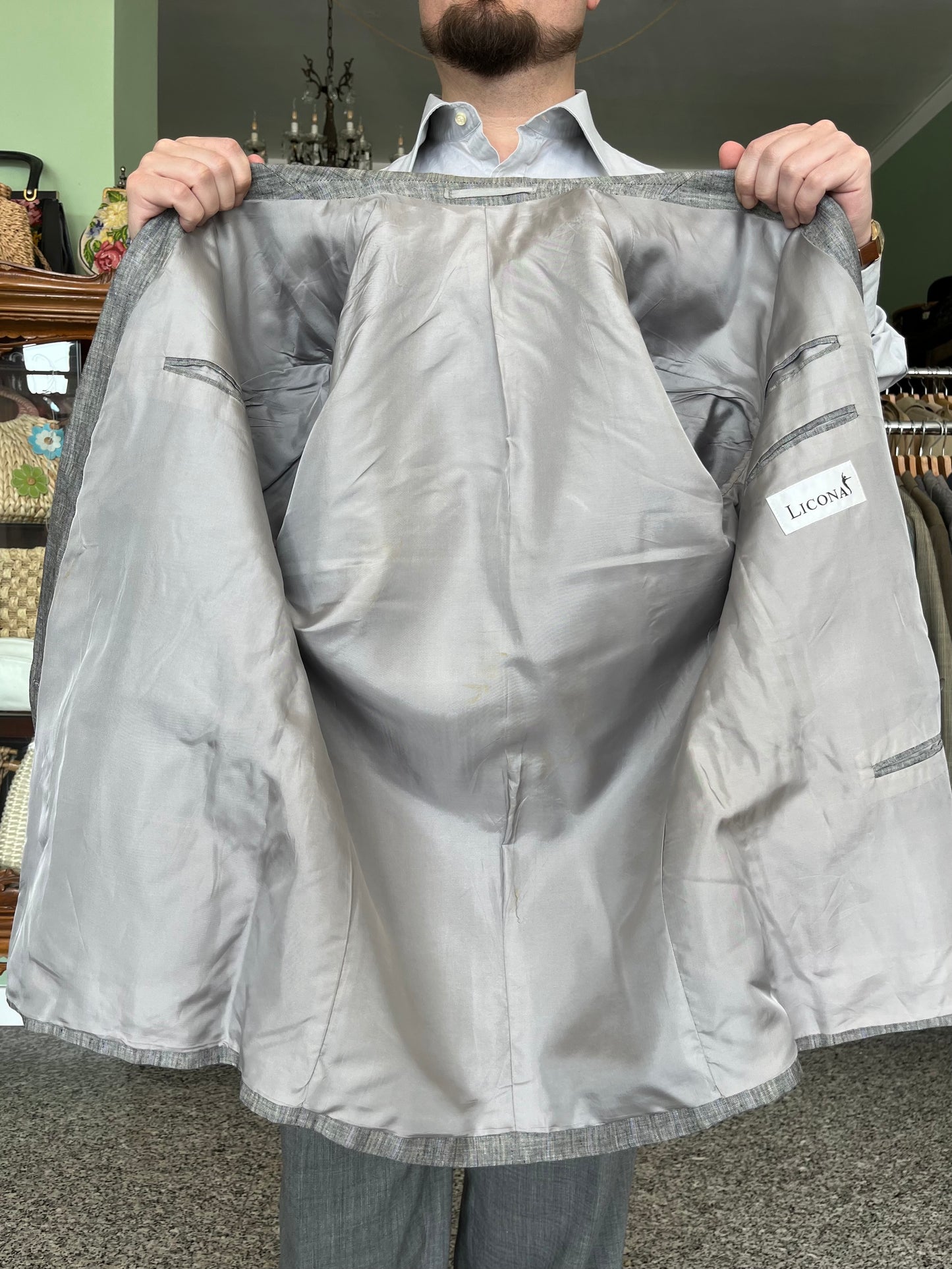 Giacca anni ‘80 in lino tg. 48-50