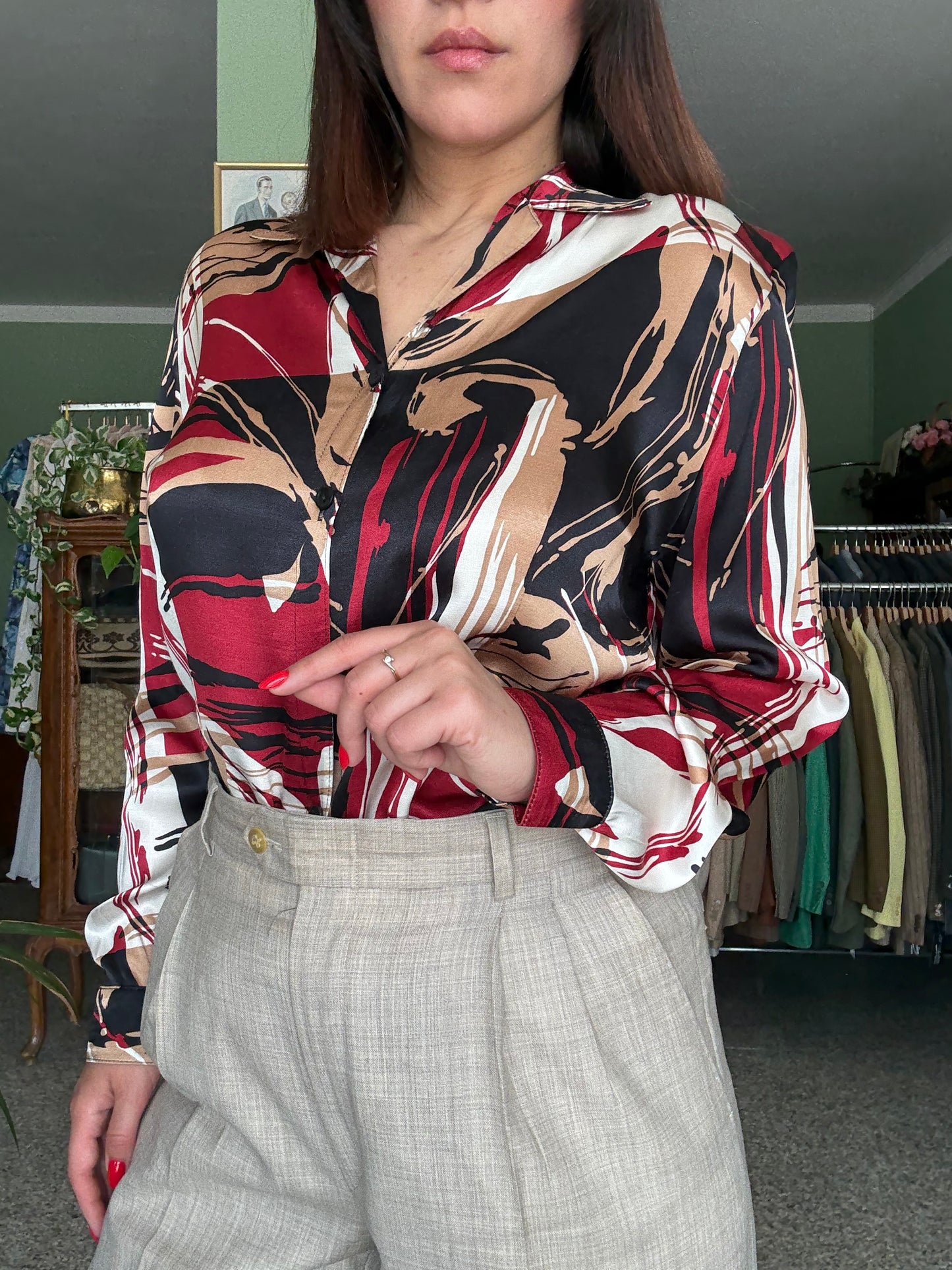 Camicia stampa astratta - TG. 42/44