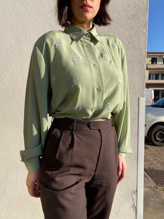 Camicia verde pastello - TG. 46/48/50/52