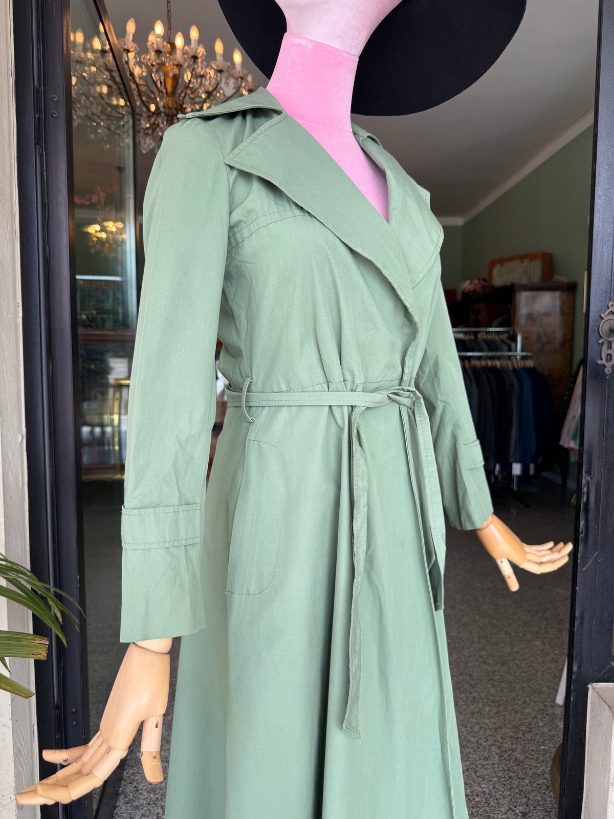 Trench anni ‘70 verde salvia - TG. 38