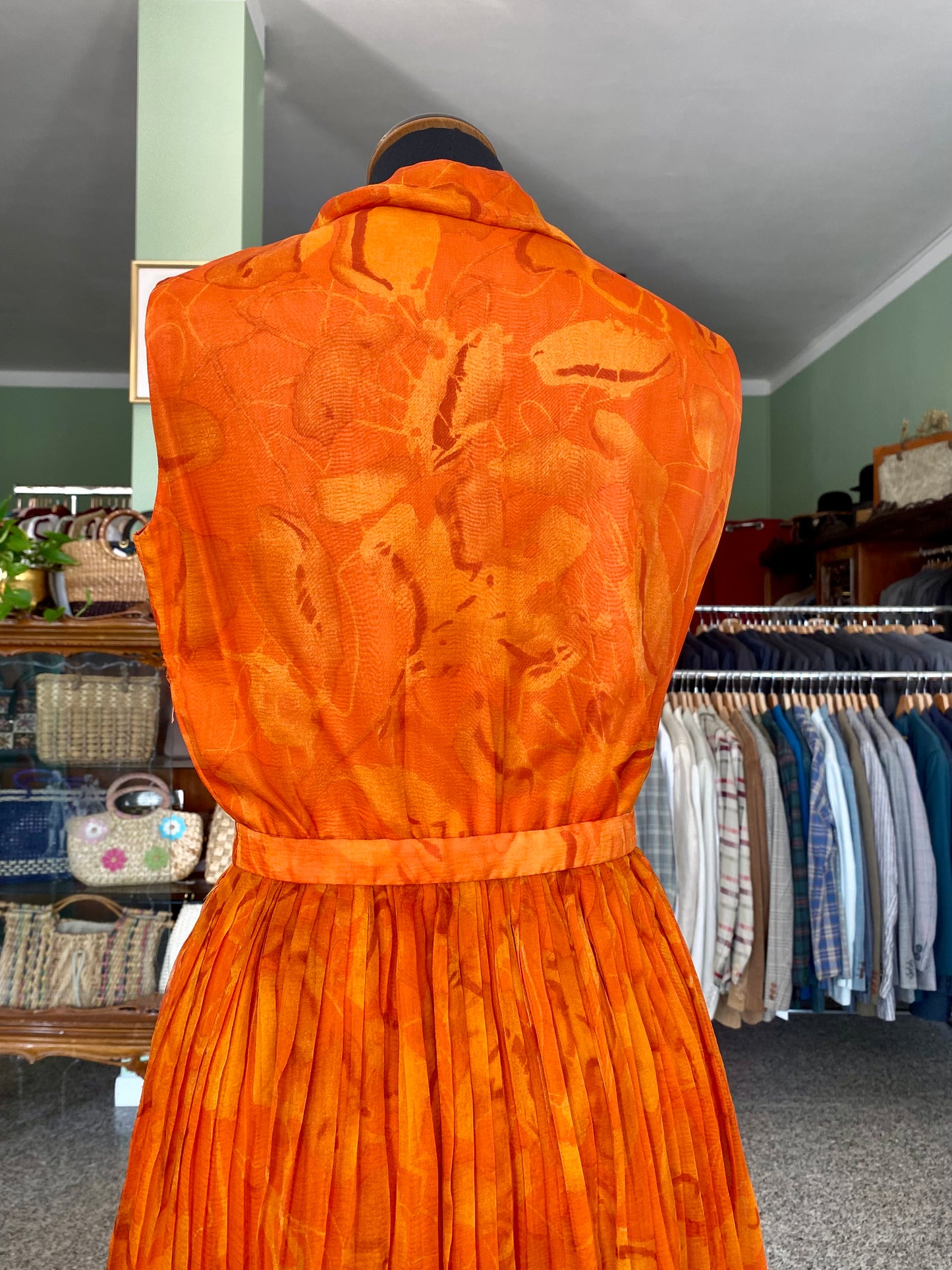 Abito sartoriale anni ‘60 in organza di seta - TG. 38/40