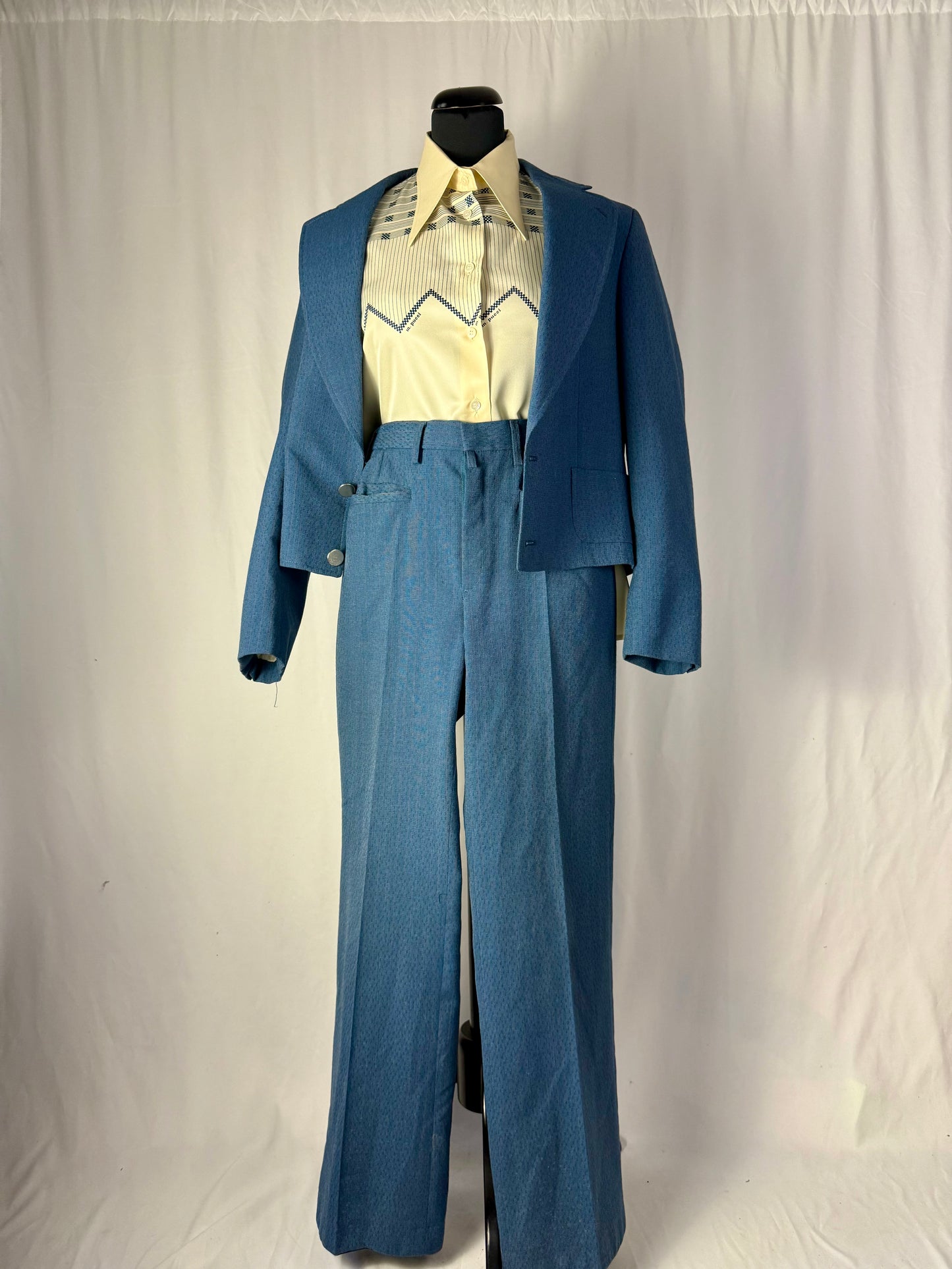 Completo anni ’70 con pantalone e giacca cropped - TG. 40