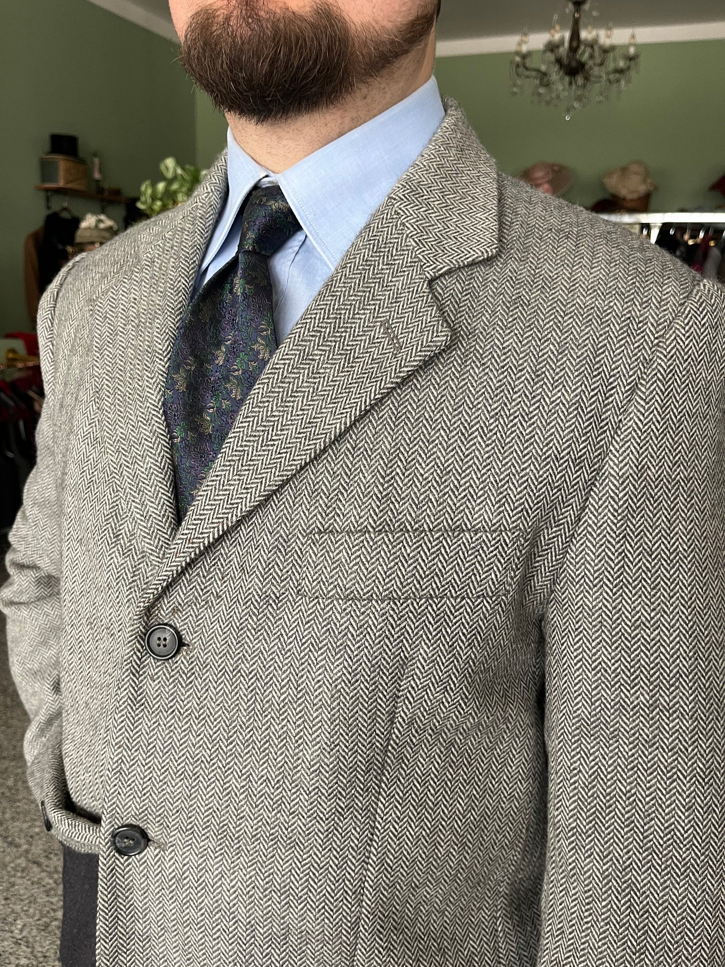 Giacca anni ‘80 tweed tg. 52-54
