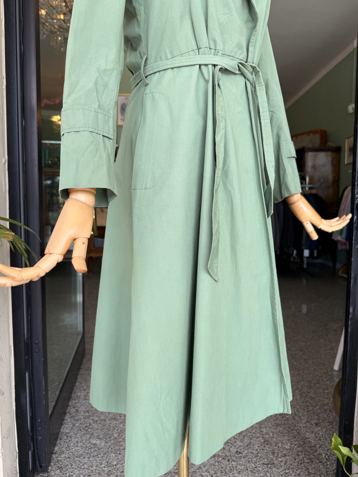 Trench anni ‘70 verde salvia - TG. 38