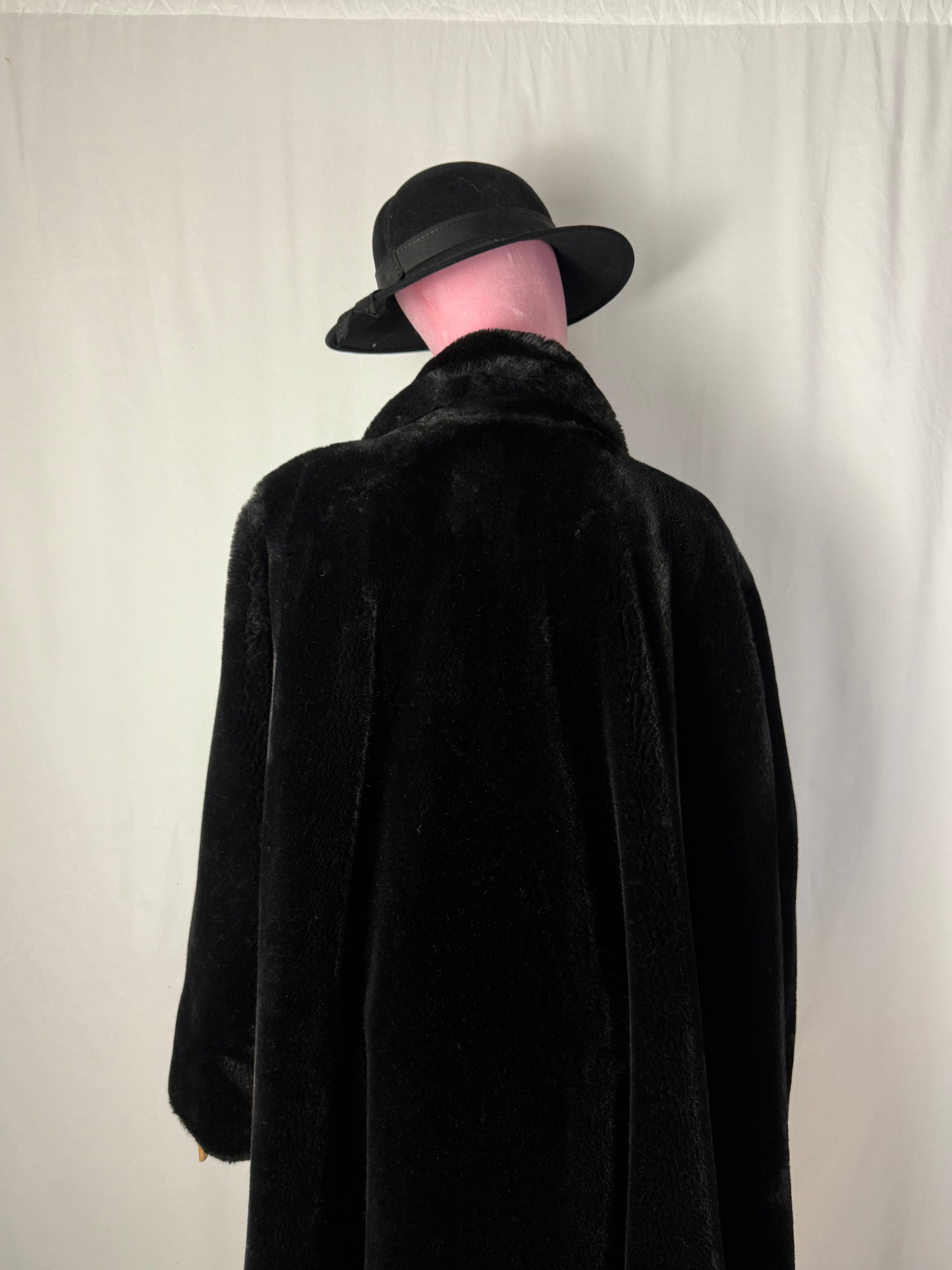 Teddy coat anni ‘80 in eco pelliccia - TG. 44 circa