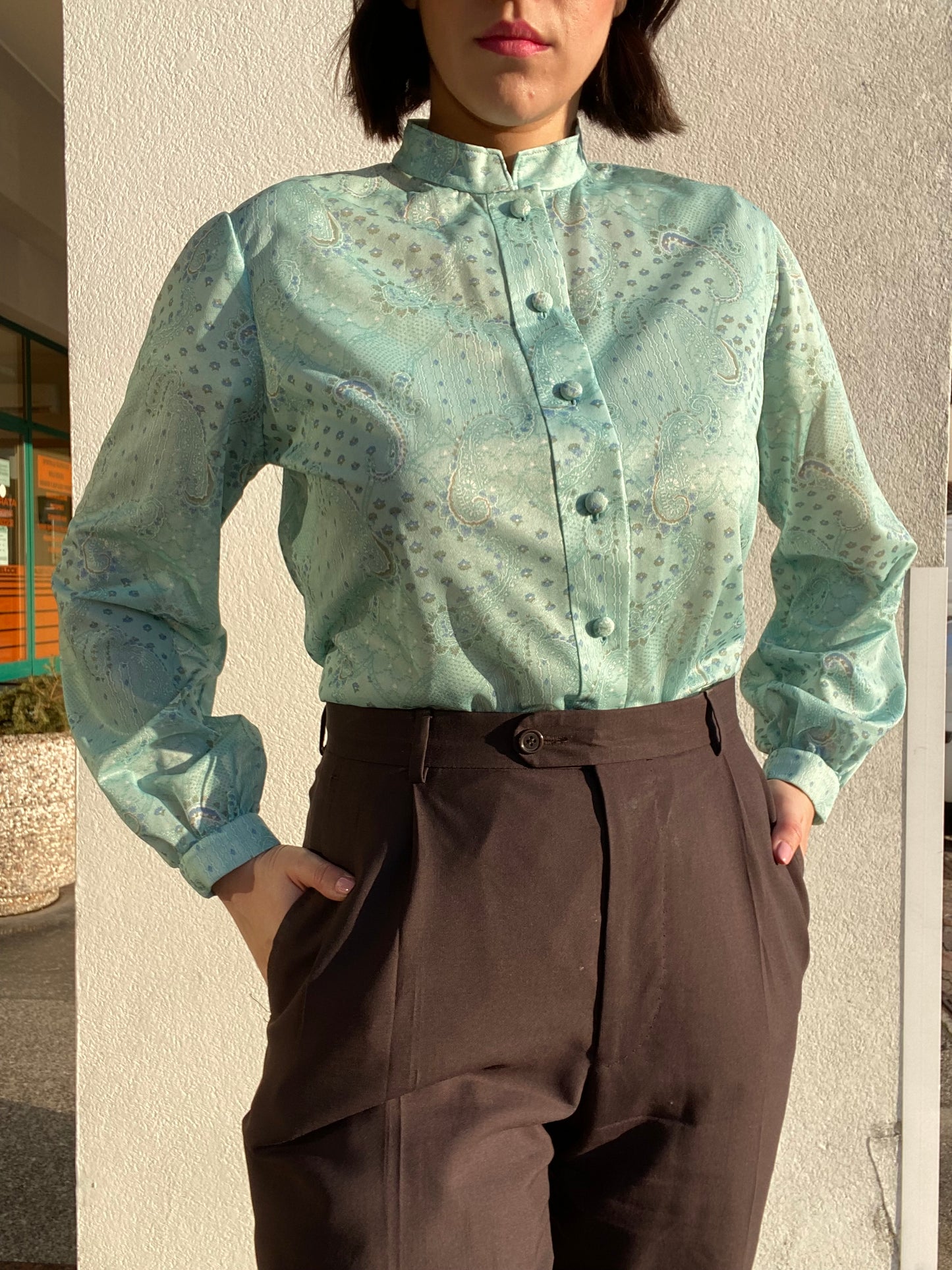 Camicia verde acqua