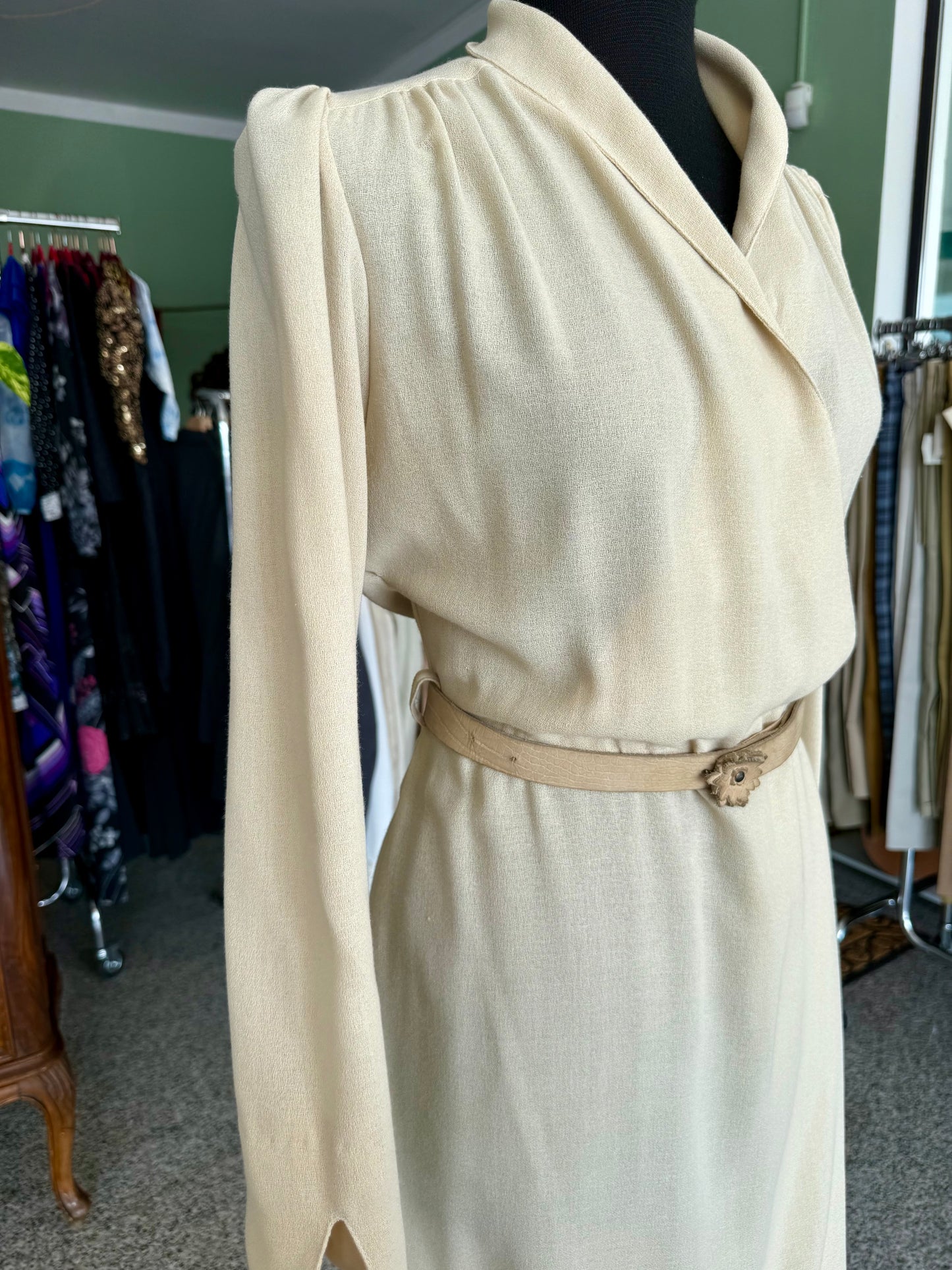 Abito anni ‘70 classico color crema - TG. 42/44