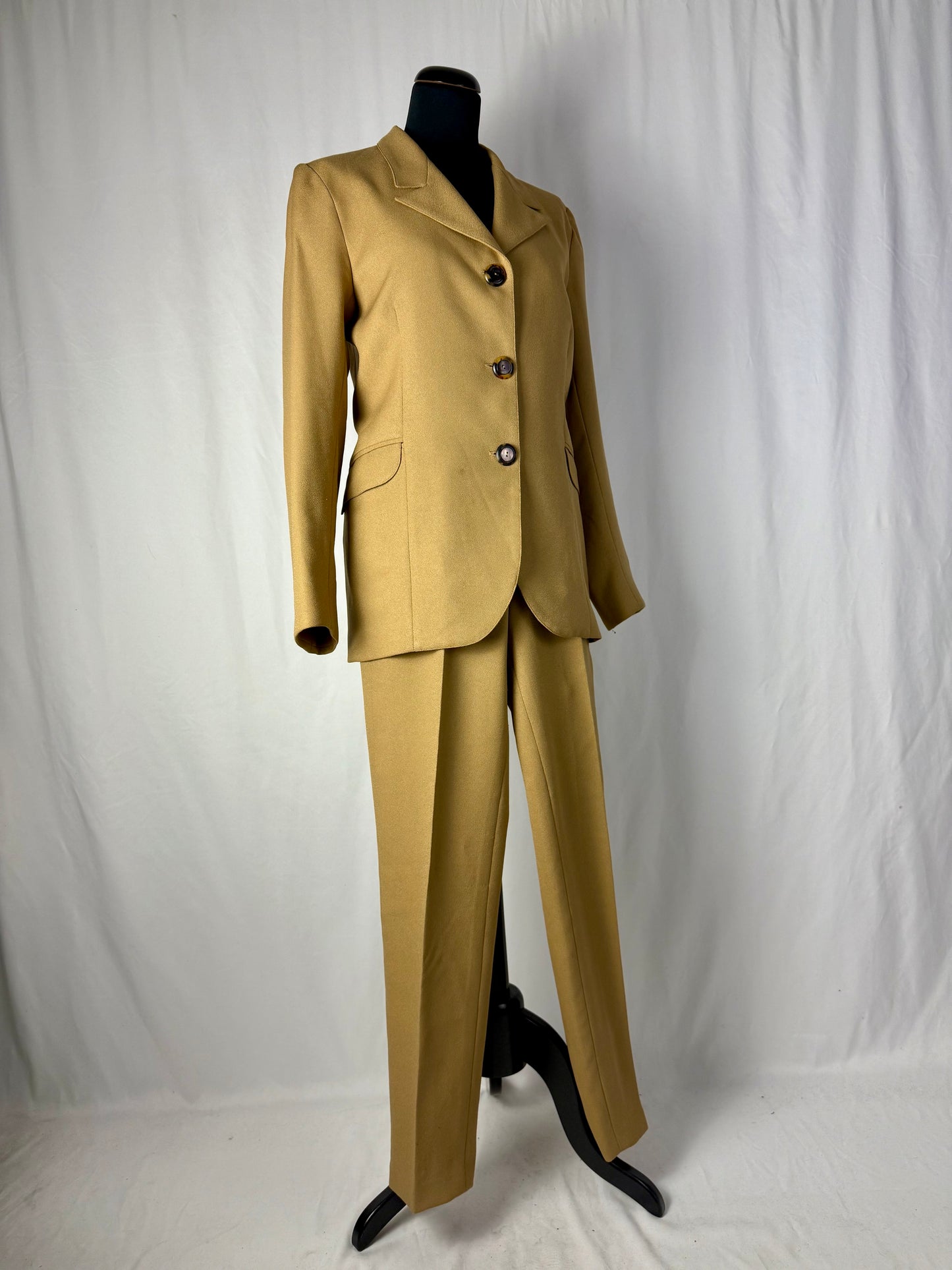 Completo sartoriale in crepe di lana color sabbia - TG. 40