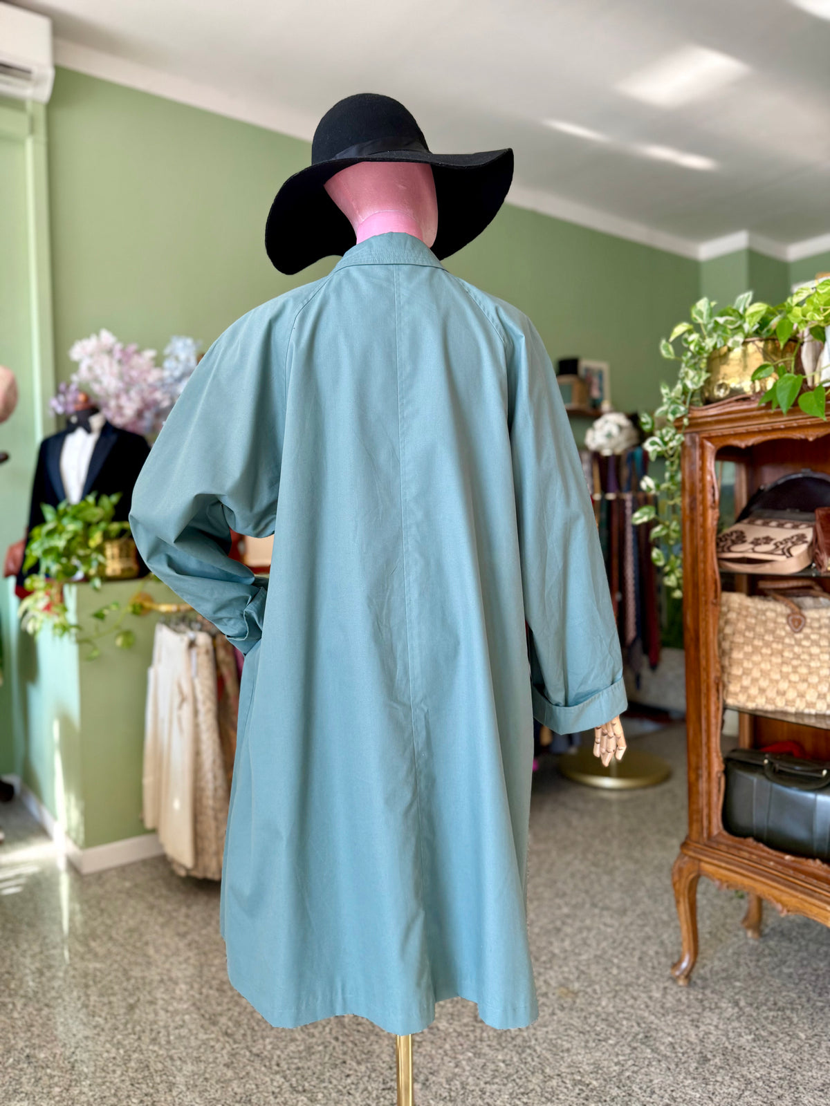 Trench anni ‘80 azzurro polvere - TG.