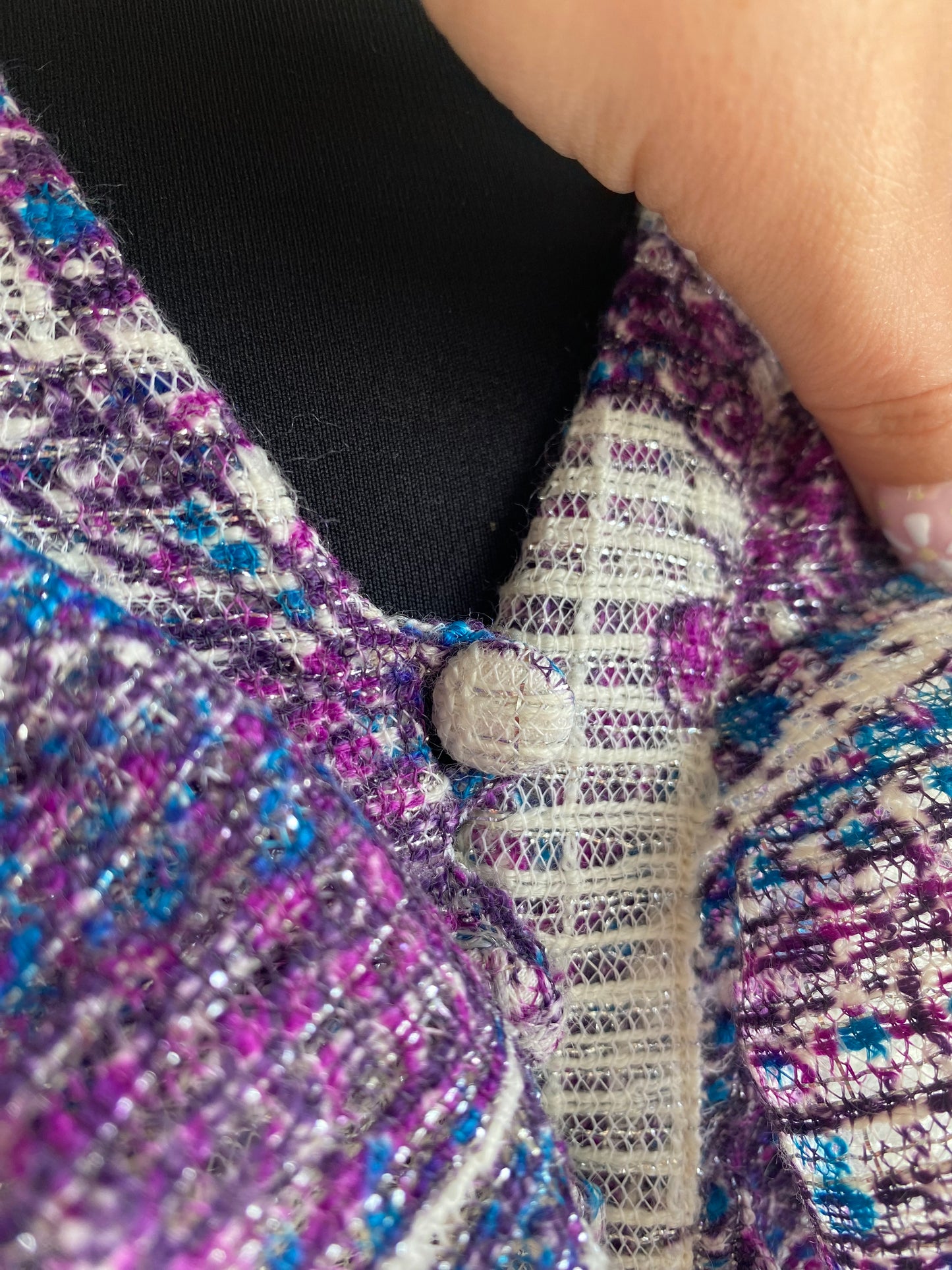 Abito sartoriale primi ’70 con volant  
- TG. 44 circa