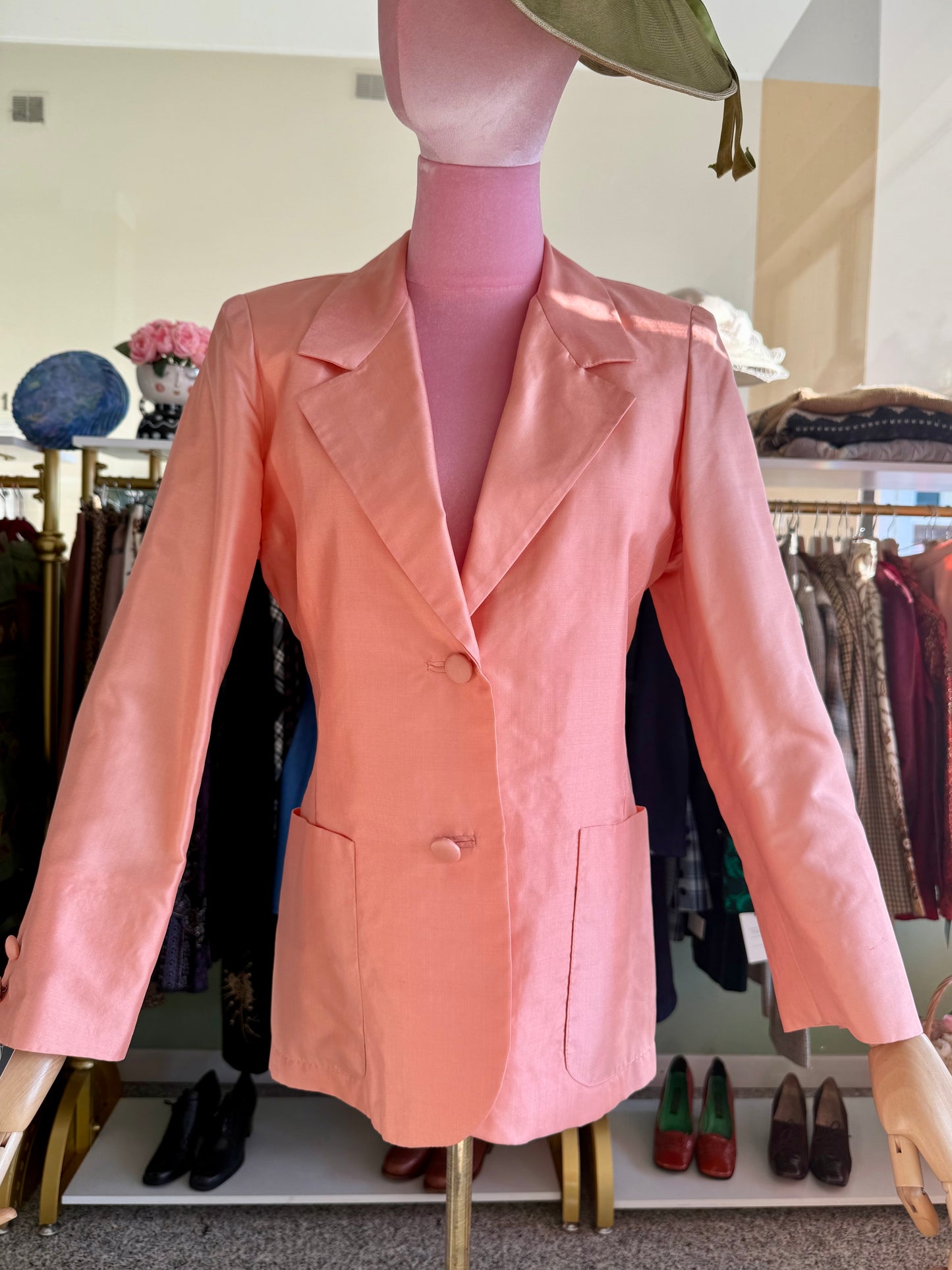 Giacca in seta rosa salmone - TG. 40