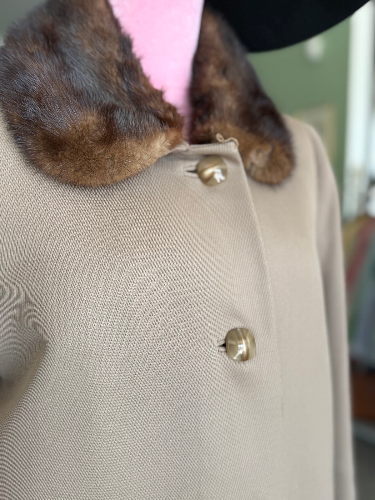 Cappotto sartoriale anni ‘60 tortora - TG. 44/46