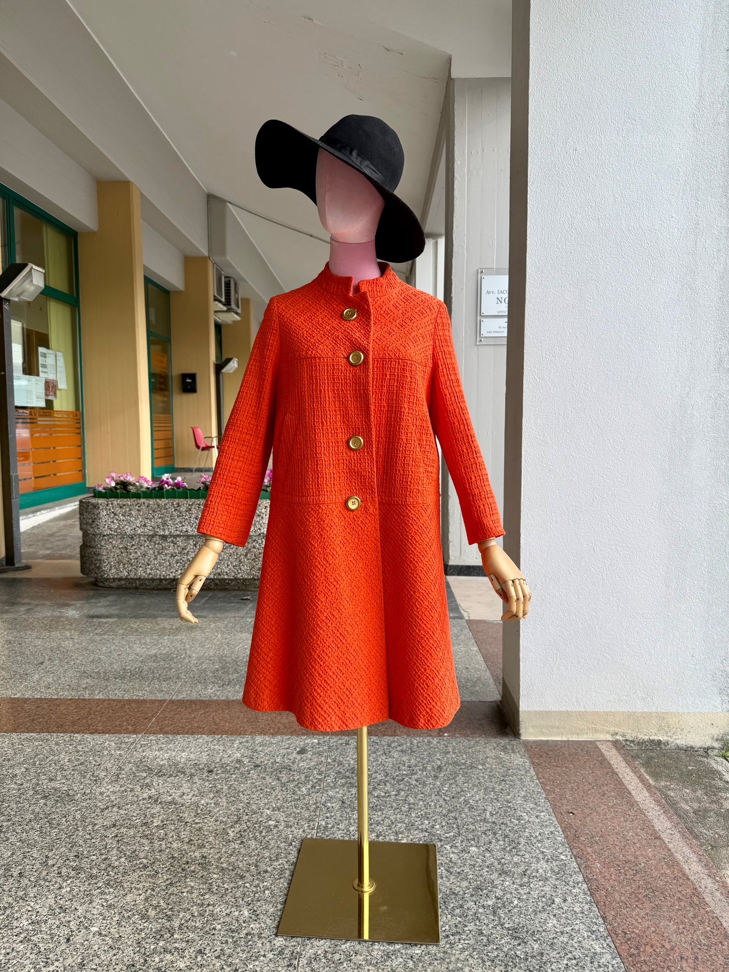 Cappotto anni ‘60 arancione - TG. 40/42
