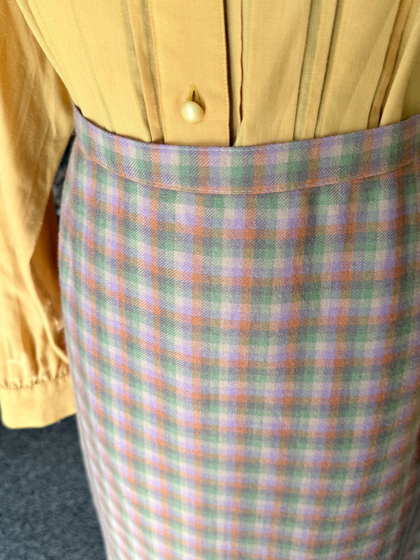 Gonna a quadretti color pastello - TG. 46