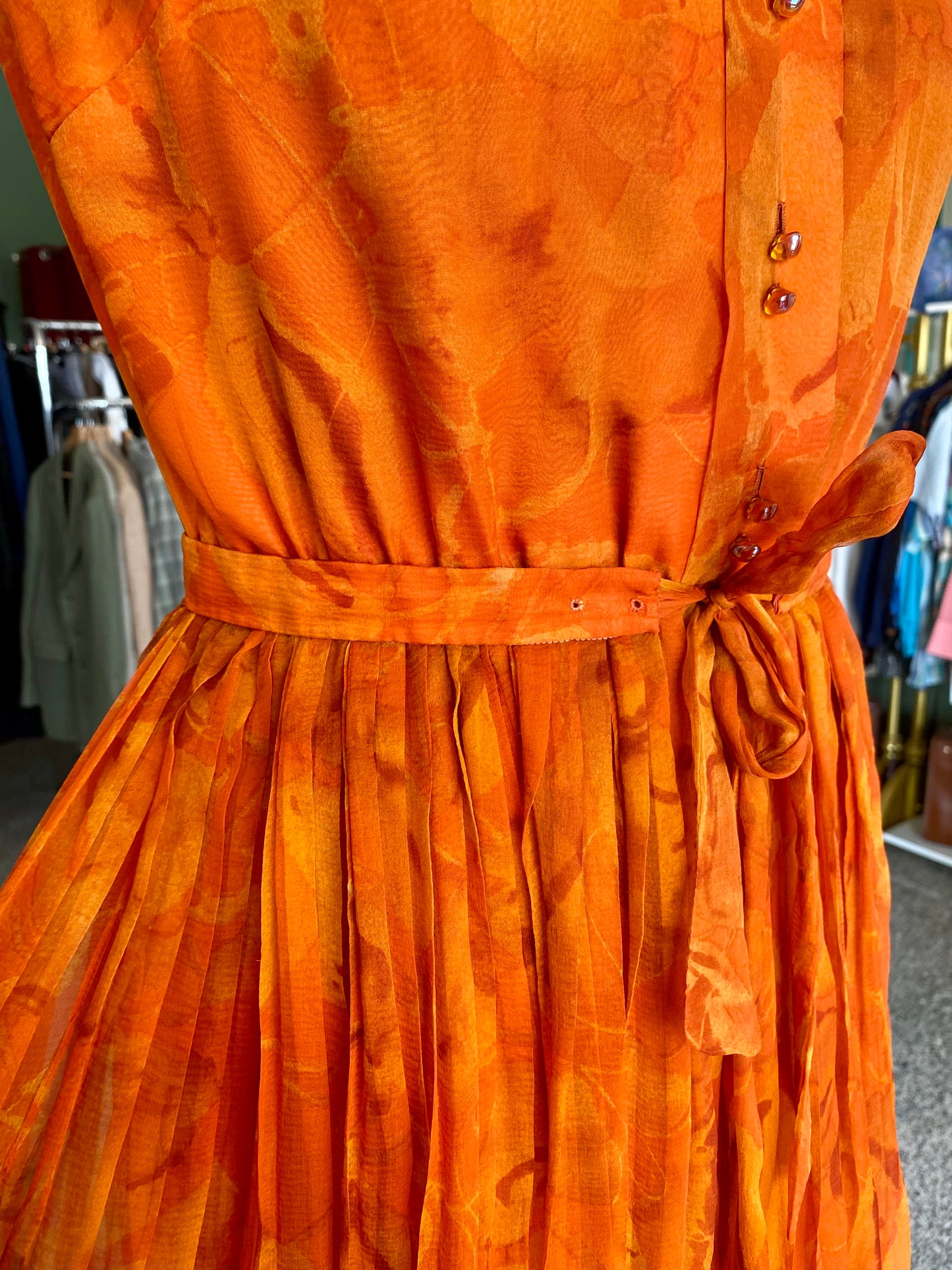 Abito sartoriale anni ‘60 in organza di seta - TG. 38/40