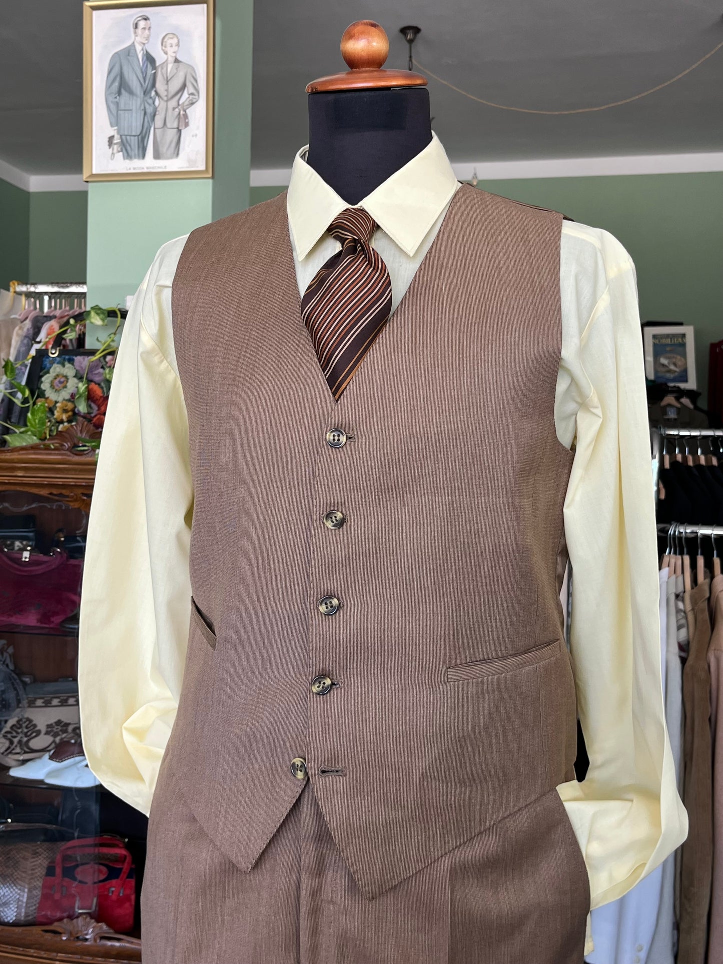 Completo tre pezzi anni '70 tg. 50 drop 1