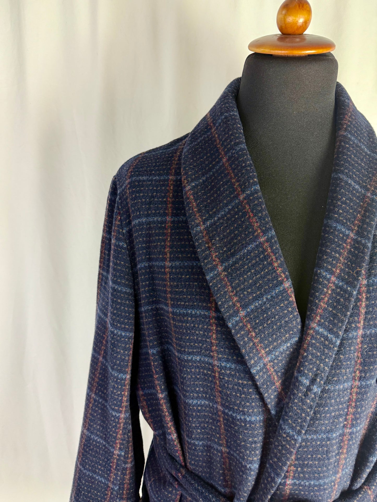 Giacca da camera blu navy a quadri - TG. M/L