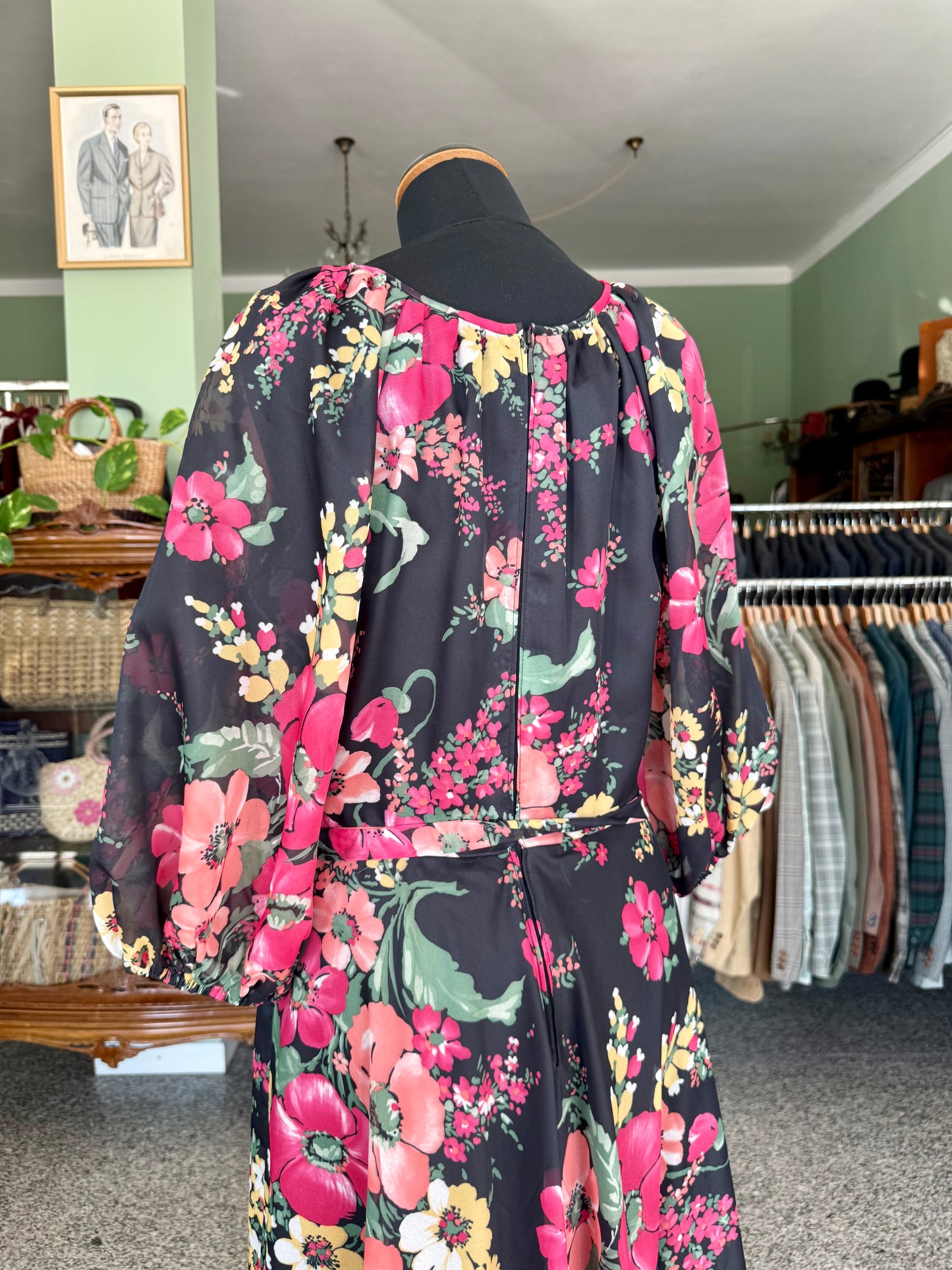 Maxi dress anni ‘70 campo fiorito - TG. 42
