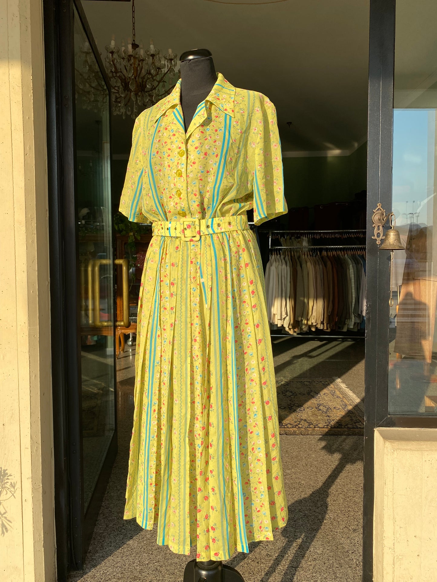 Abito anni ‘70 verde prato - TG. 44 circa