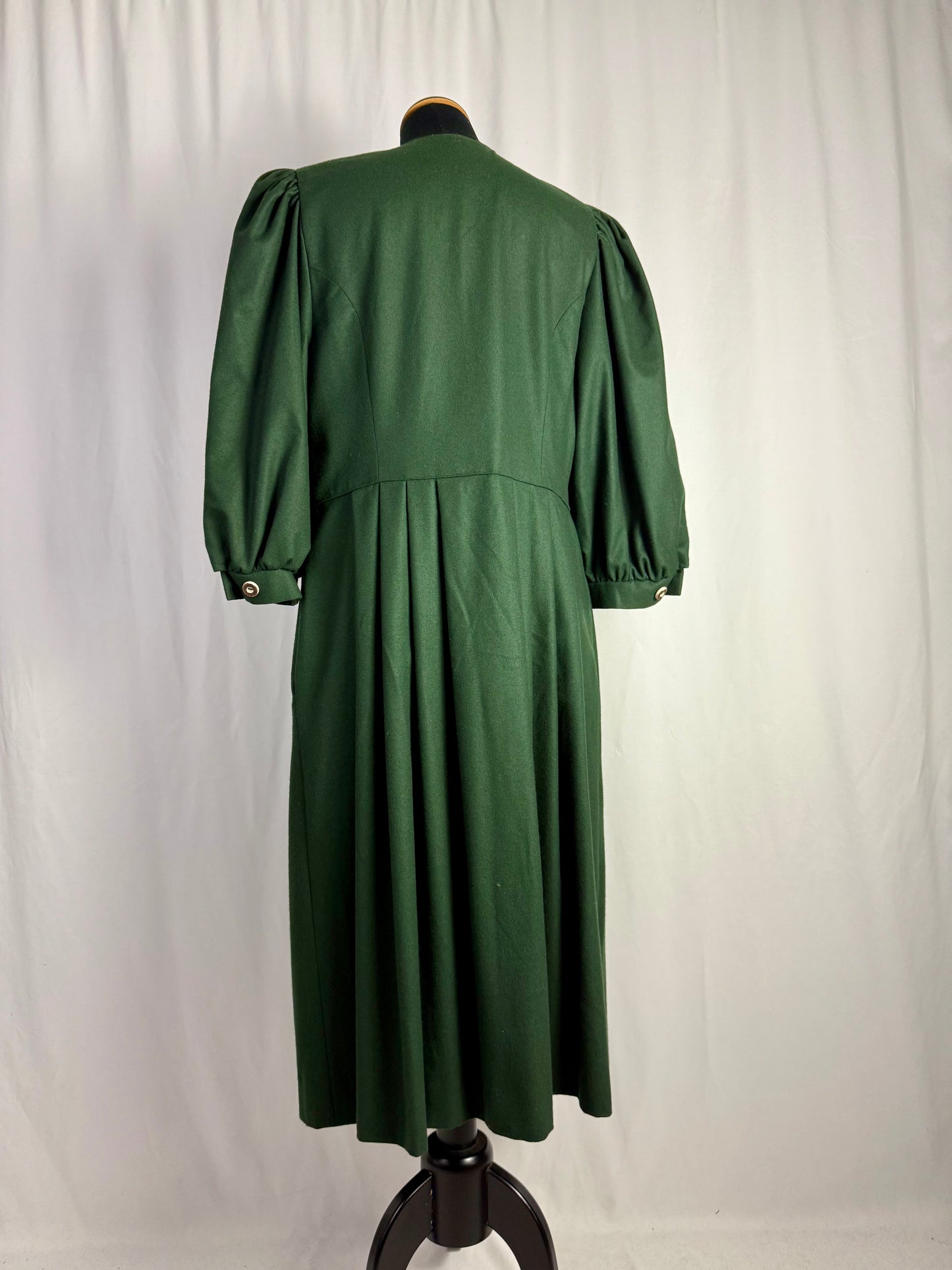 Abito tirolese verde bosco in pura lana - TG. 44