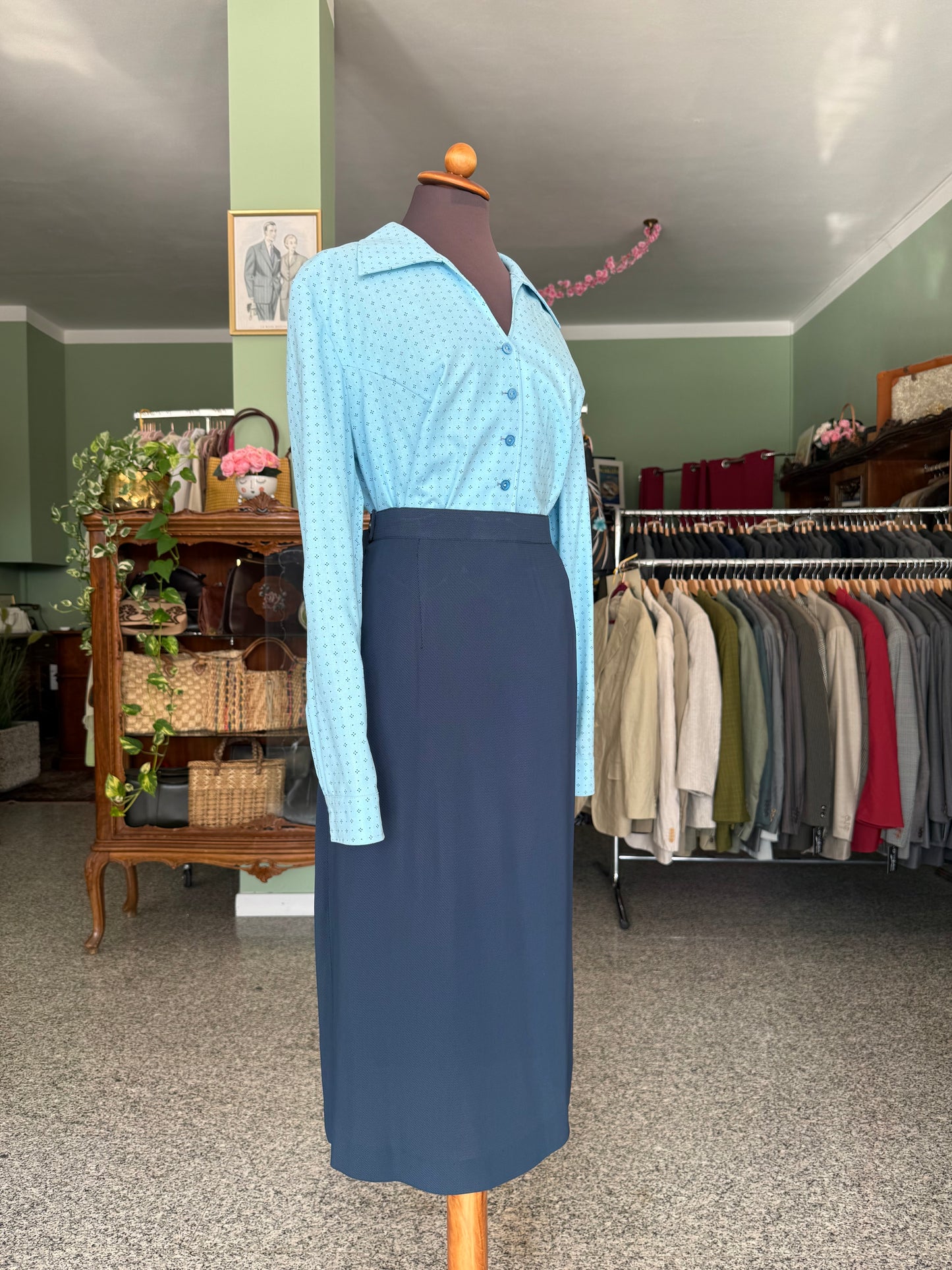 Gonna longuette blu navy - TG. 48/50