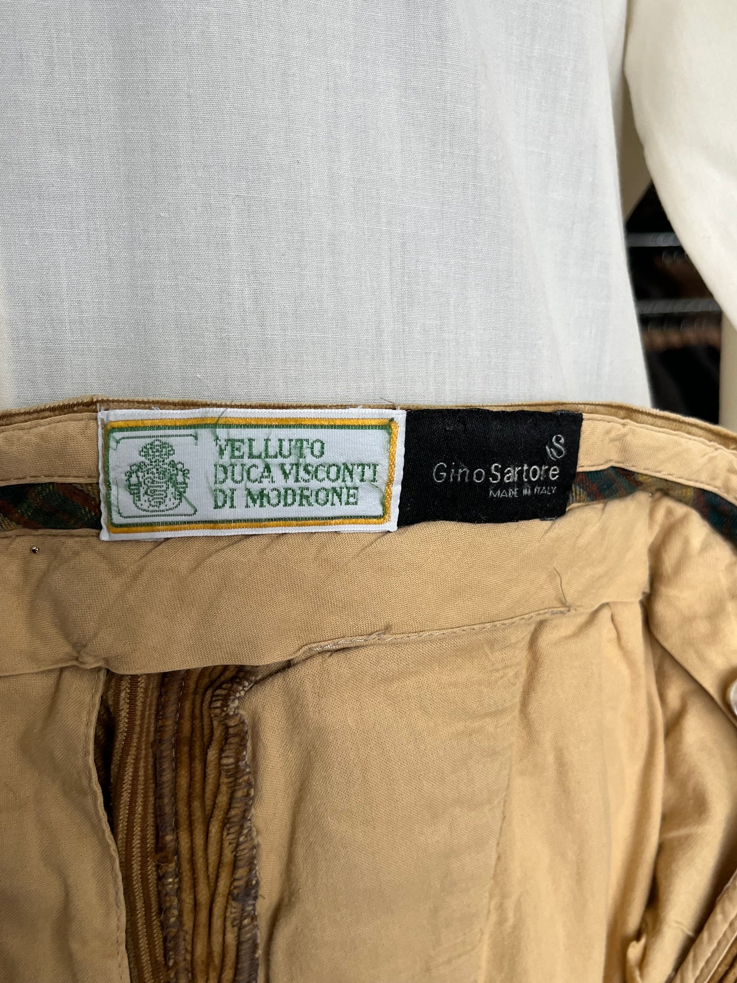 Calzoni anni ‘80 in velluto tg. 54